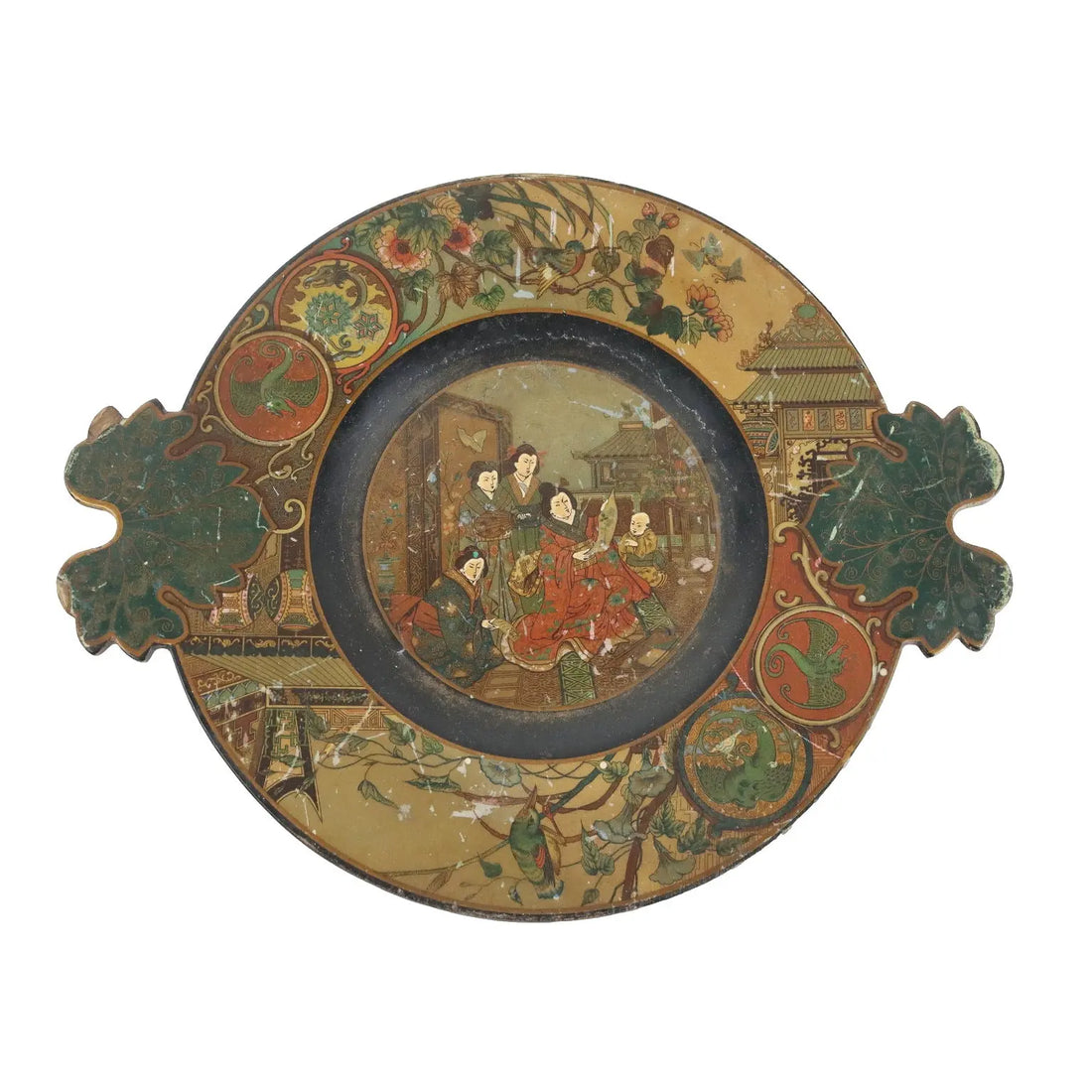 Tray in Paper Maché Asian Decoration England Late '800 - England Late 19th Century | Antiques | Fancy Goods