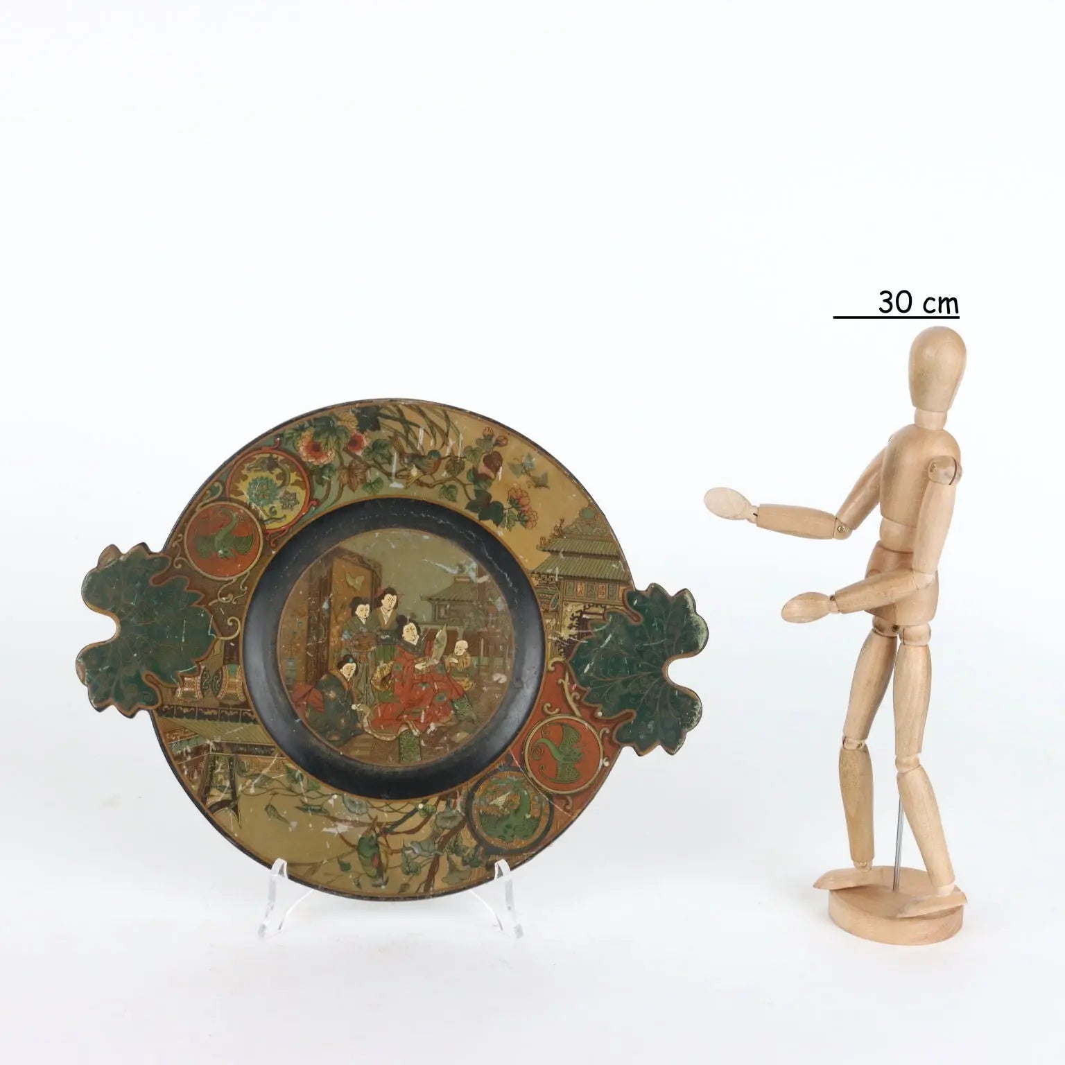Tray in Paper Maché Asian Decoration England Late '800 - England Late 19th Century | Antiques | Fancy Goods