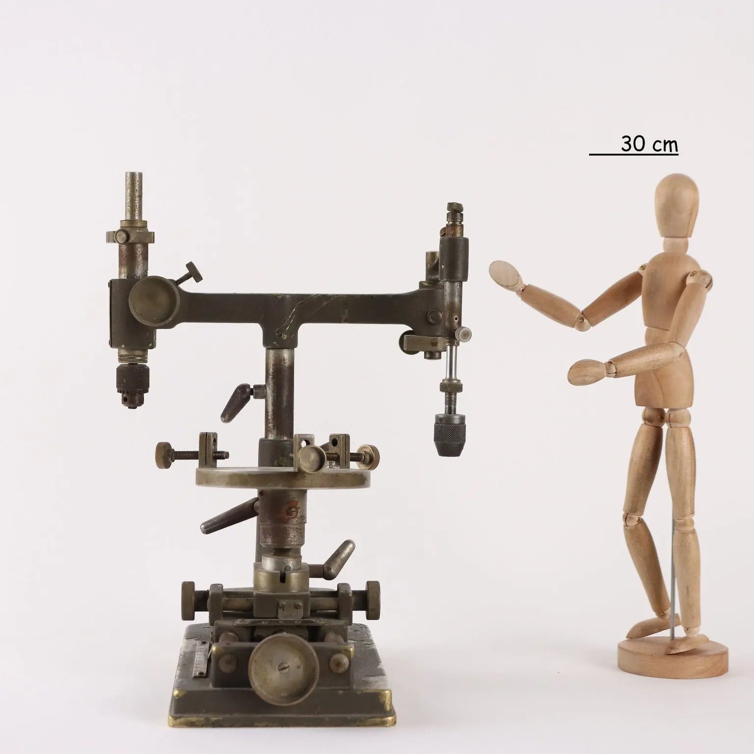 Galloni Dental Technician Parallelometer Mid XX Century Iron Brass - Italy, Mid XX Century ca | Antiques | Fancy Goods