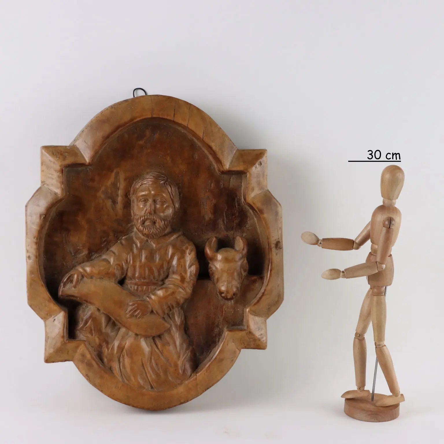 Pair of Ancient Tiles The Evangelists Early XX Century Linden - Italy, First Half XX Century | Antiques | Fancy Goods