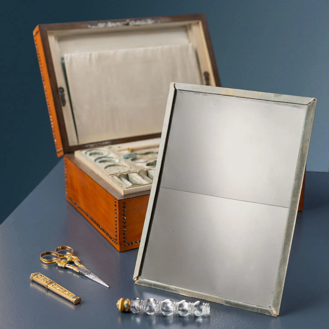 Antique Sewing Travel Kit Charles X Maison Maire Citronnier 1825-1830 ca.