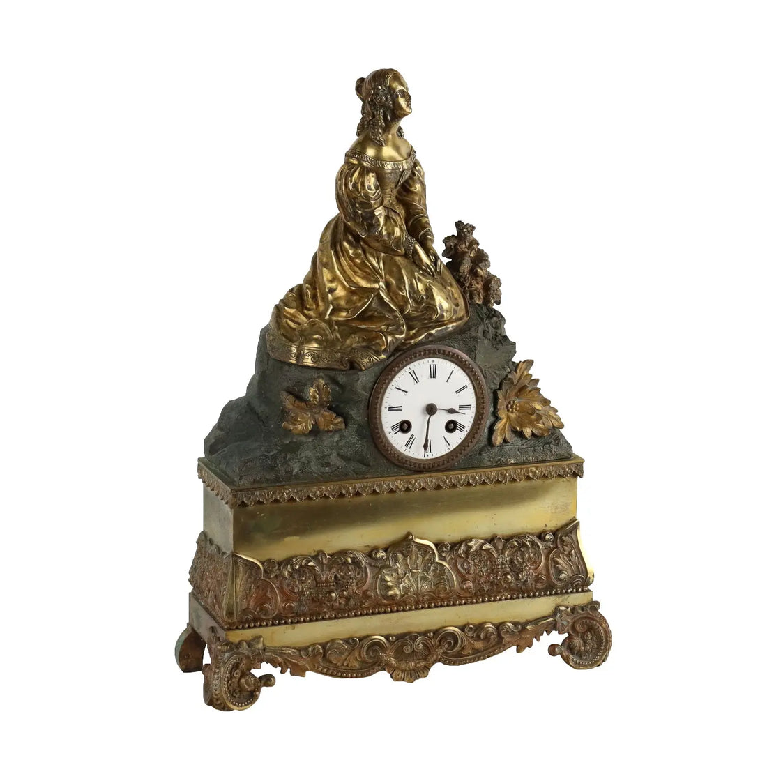 Antique Clock Gilded Bronze with Basement France XIX Century - France, XIX Century | Antiques | Fancy Goods