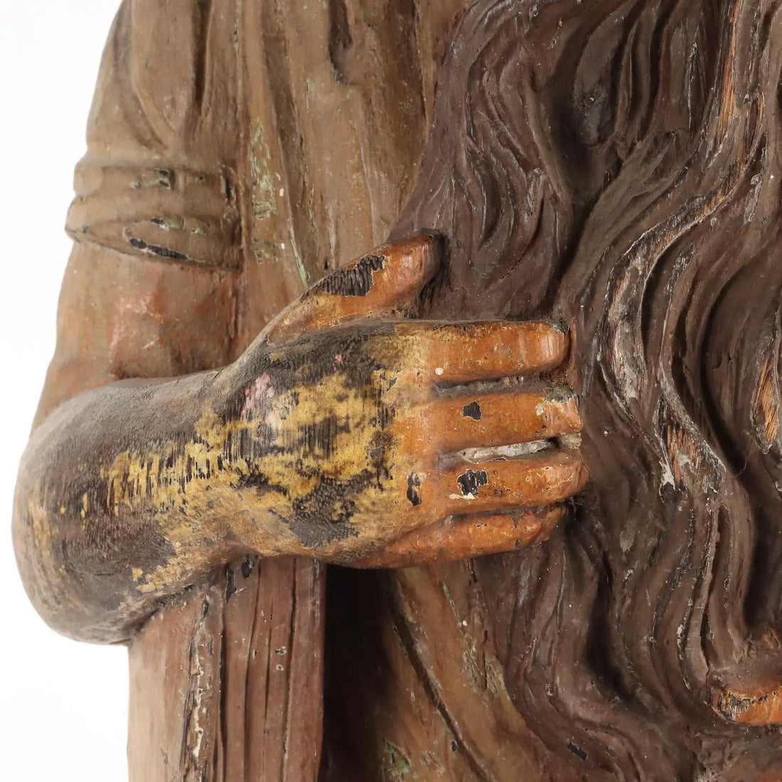 Antique Statue Religious Subject Wood Spain Late XVIII Century - Spain, Late XVIII Century | Antiques | Fancy Goods