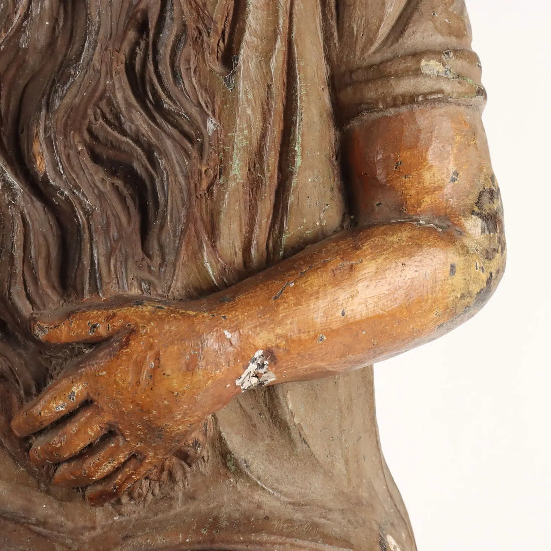Antique Statue Religious Subject Wood Spain Late XVIII Century - Spain, Late XVIII Century | Antiques | Fancy Goods