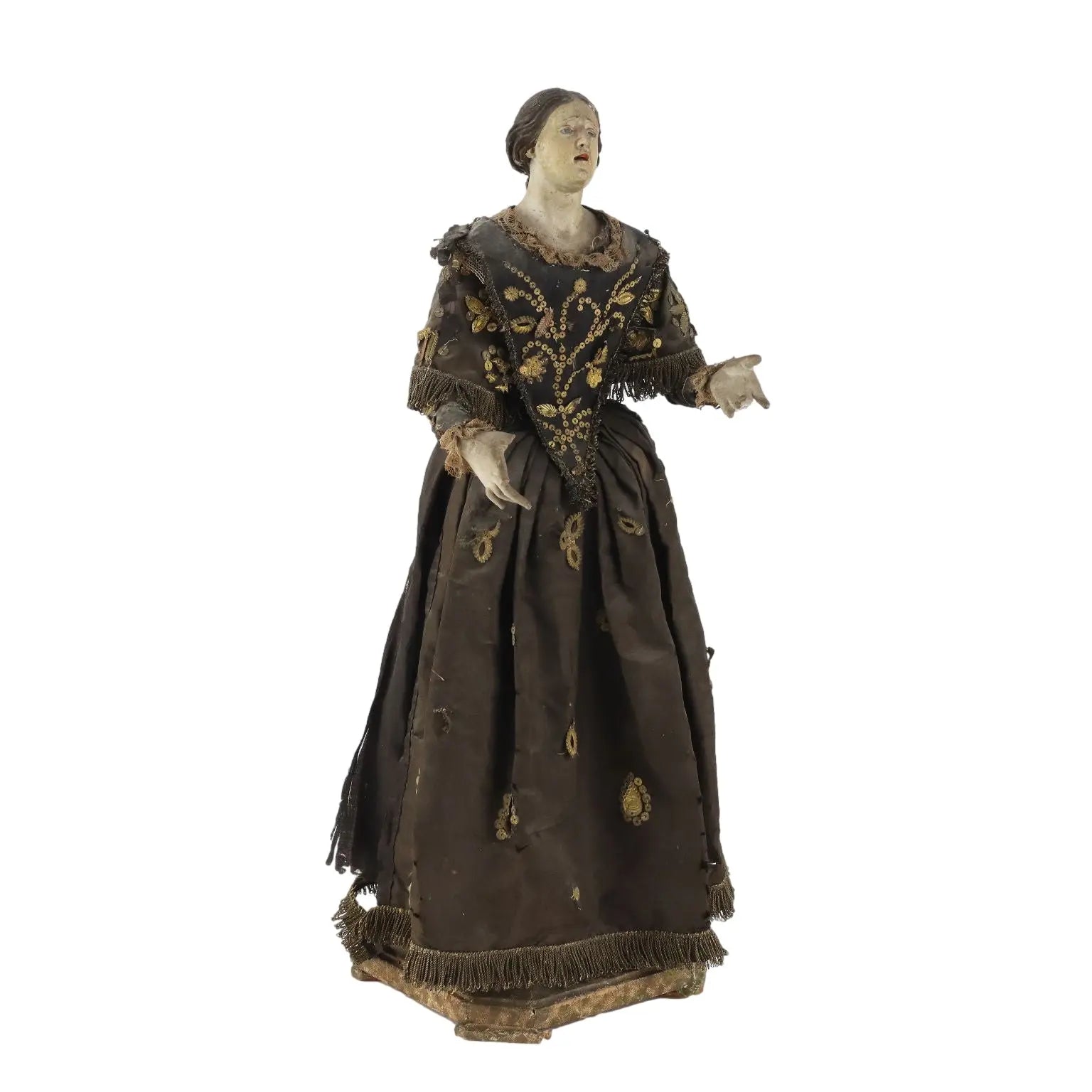 Antique Sculpture of a Woman Terracotta Lace Italy XIX Century - Italy, XIX Century | Antiques | Fancy Goods