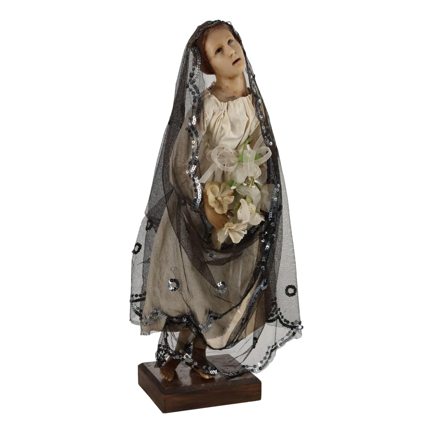 Antique Wax Figurine Cotton Italy XIX-XX Century - Southern Italy, Late XIX - Early XX Century | Antiques | Fancy Goods