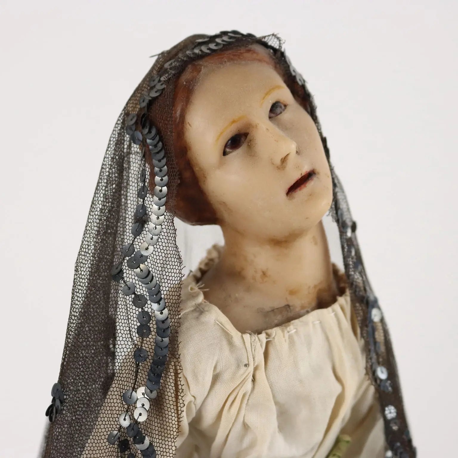 Antique Wax Figurine Cotton Italy XIX-XX Century - Southern Italy, Late XIX - Early XX Century | Antiques | Fancy Goods