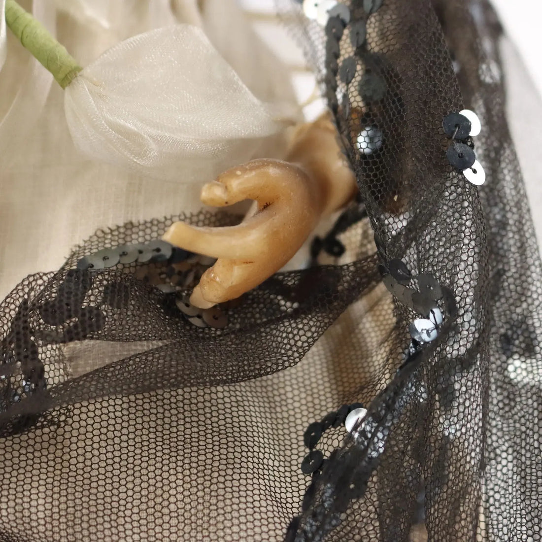 Antique Wax Figurine Cotton Italy XIX-XX Century - Southern Italy, Late XIX - Early XX Century | Antiques | Fancy Goods