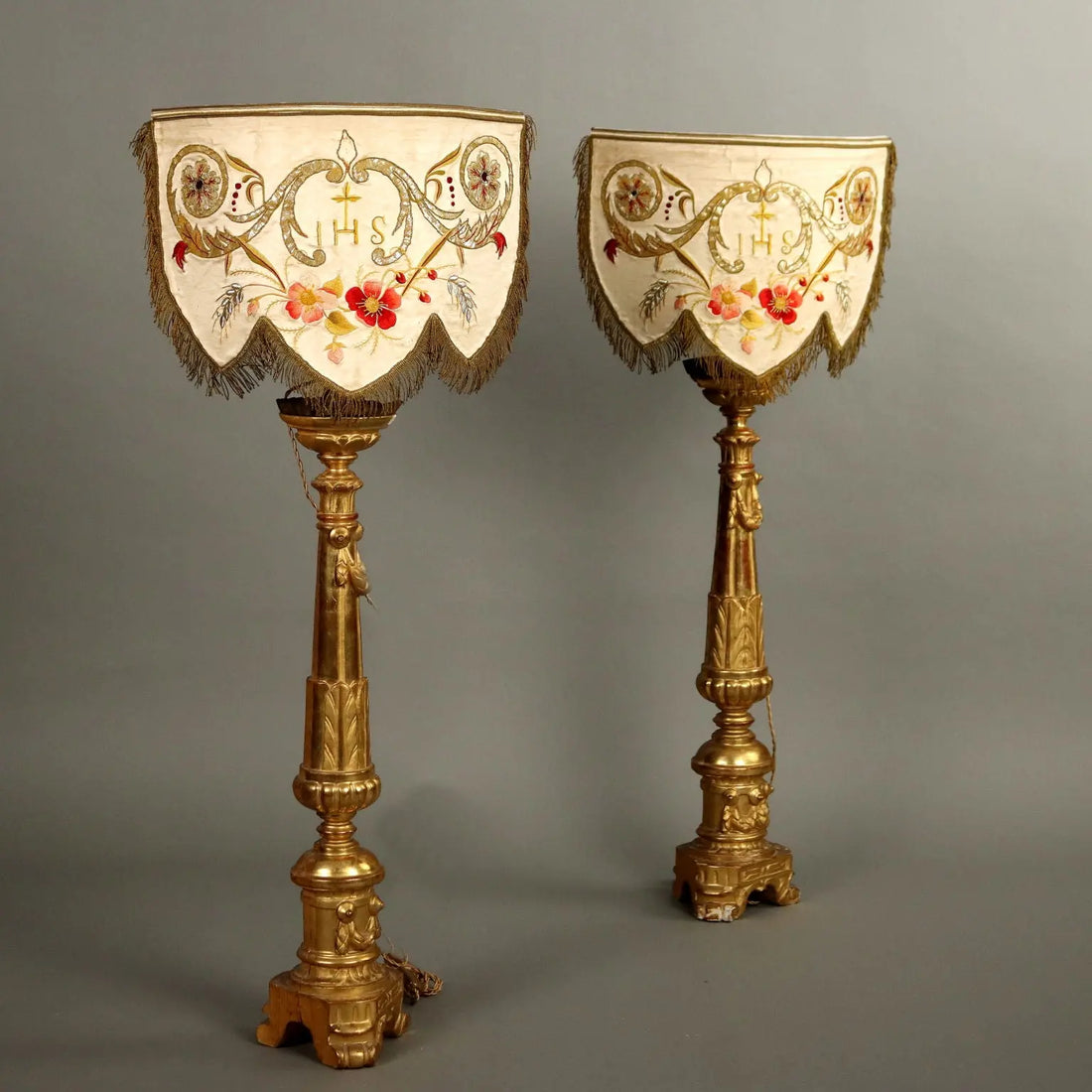 Pair of Antique Empire Style Candelabra Beech Italy XIX Century - Italy, XIX Century | Antiques | Lighting