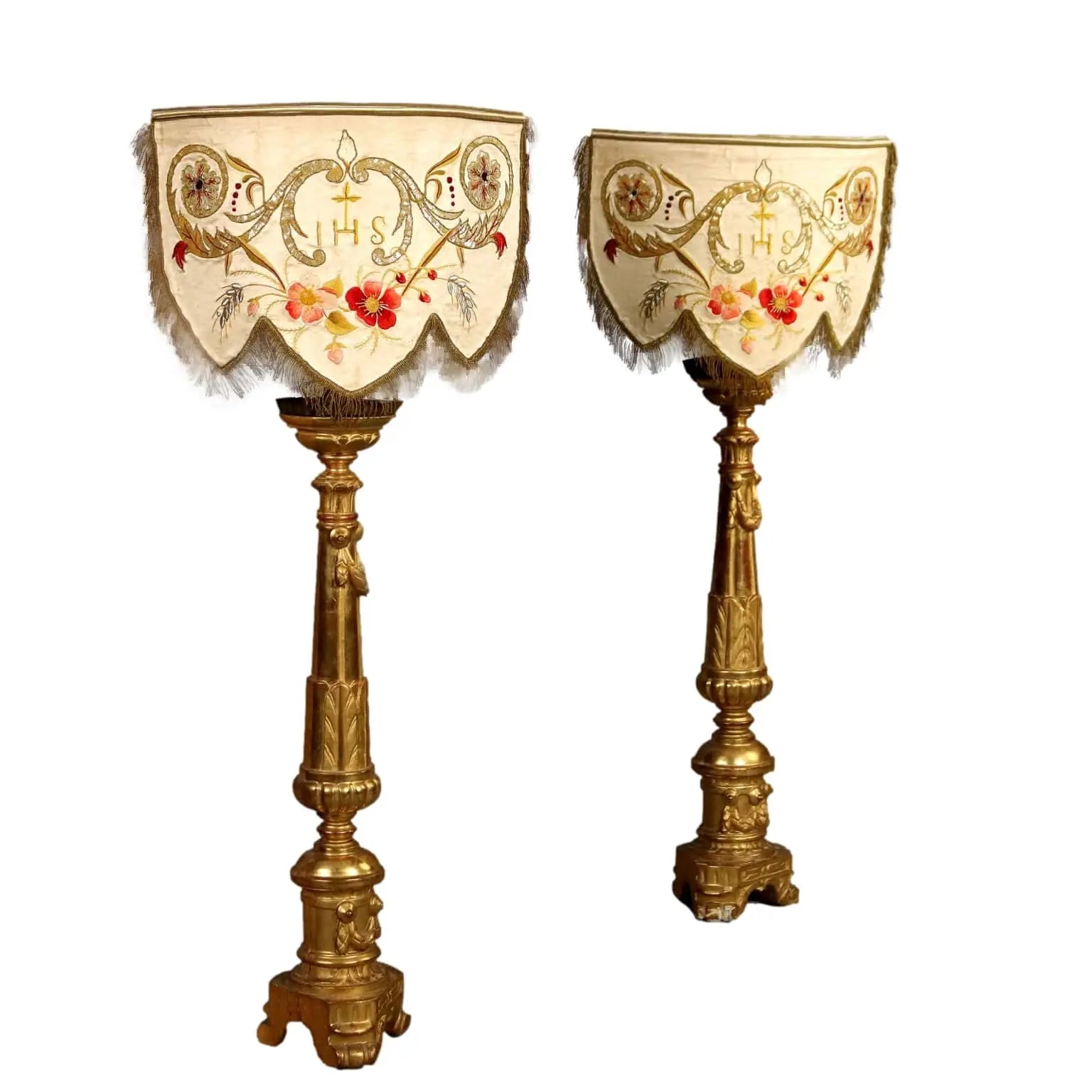 Pair of Antique Empire Style Candelabra Beech Italy XIX Century - Italy, XIX Century | Antiques | Lighting