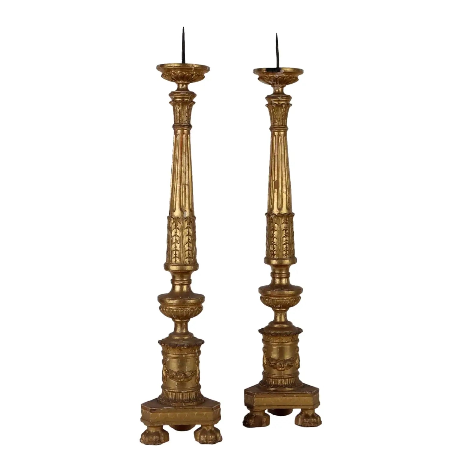 Antique Candelabra Empire Wood Europe Early XIX Century