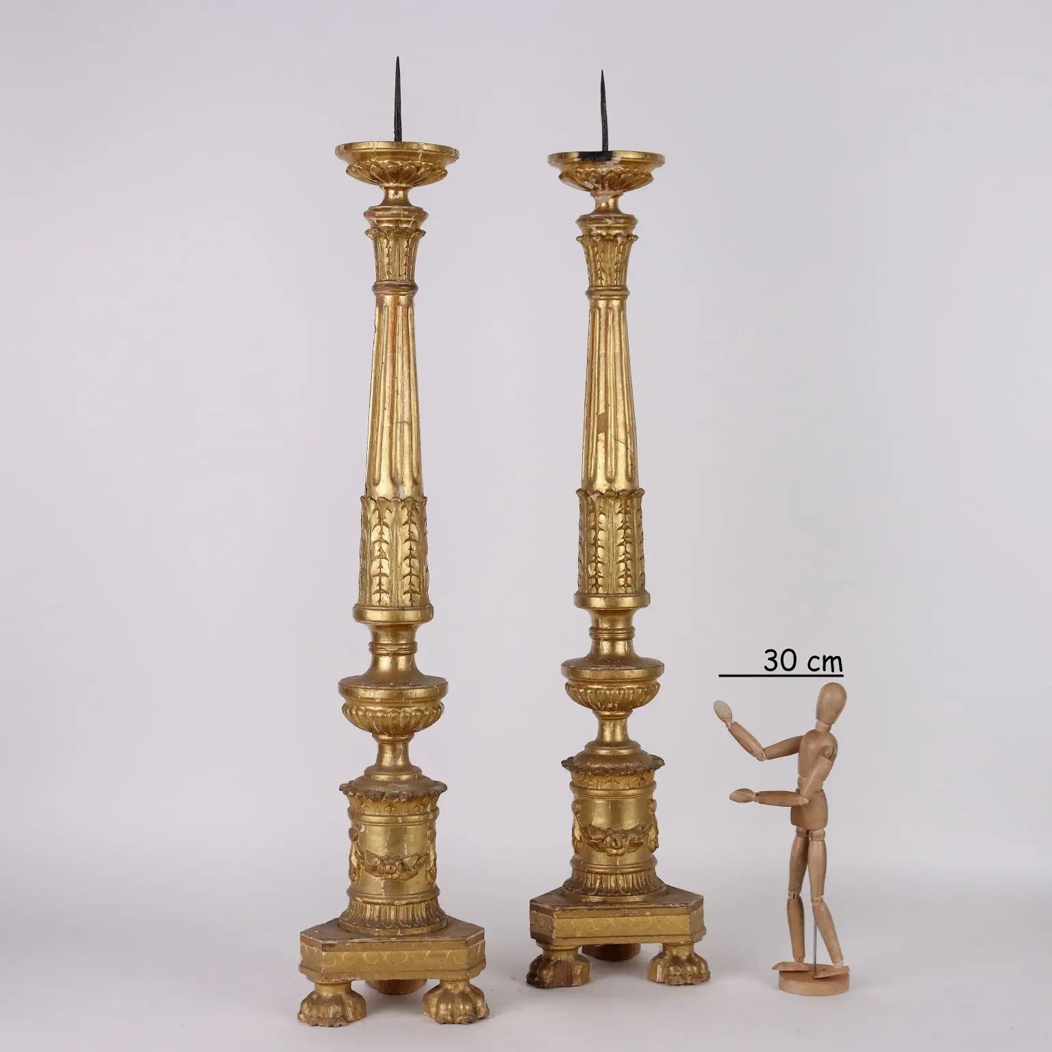 Antique Candelabra Empire Wood Europe Early XIX Century