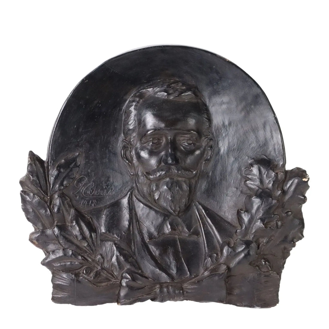 Antique Plaster Plaque Portrait of a Man Signed Cerrina XX Century - Italy, Early XX Century | Antiques | Fancy Goods