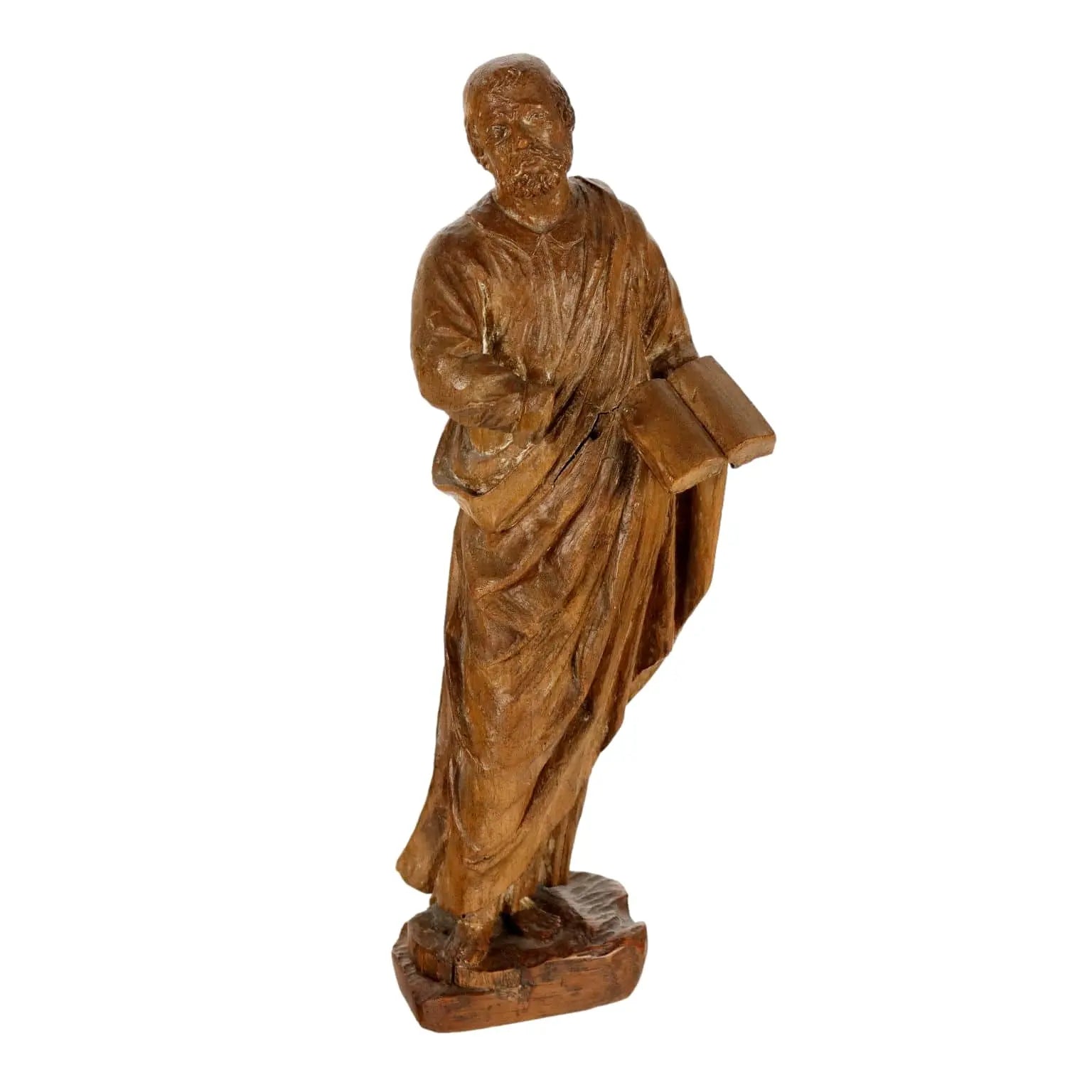 Antique Wooden Sculpture Philosopher Italy XVIII Century - Italy, XVIII Century | Antiques | Fancy Goods