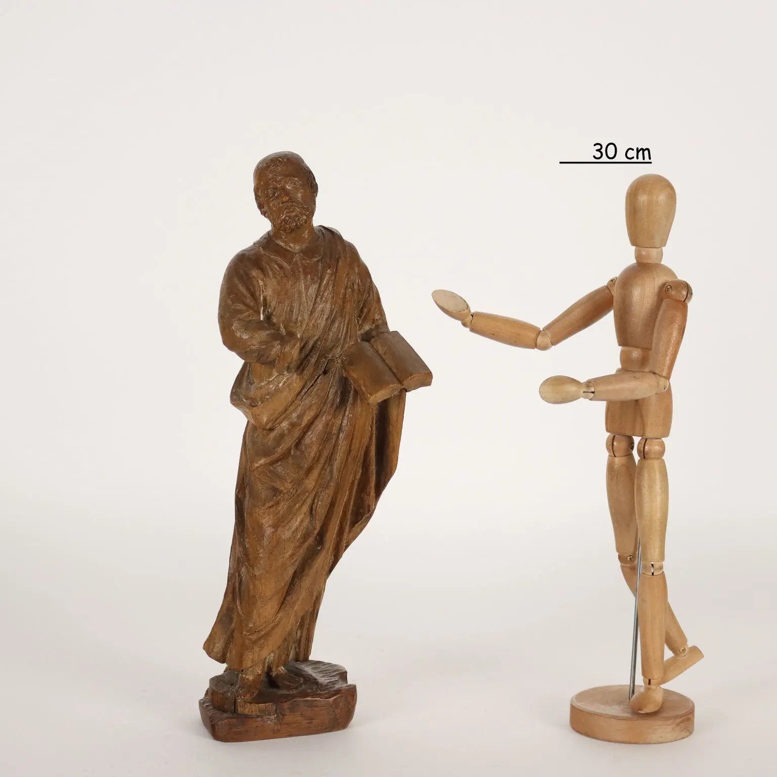 Antique Wooden Sculpture Philosopher Italy XVIII Century - Italy, XVIII Century | Antiques | Fancy Goods