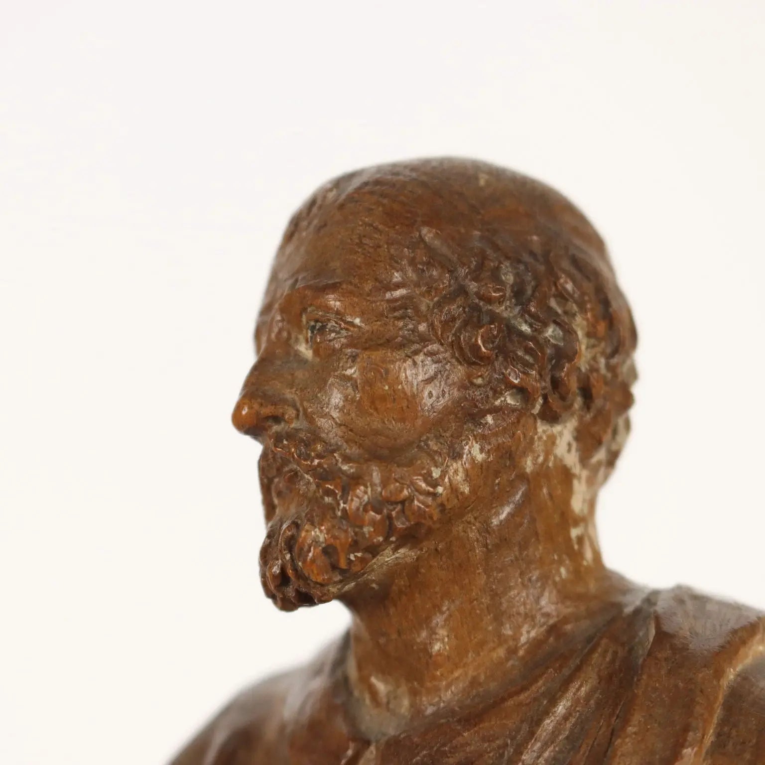 Antique Wooden Sculpture Philosopher Italy XVIII Century - Italy, XVIII Century | Antiques | Fancy Goods