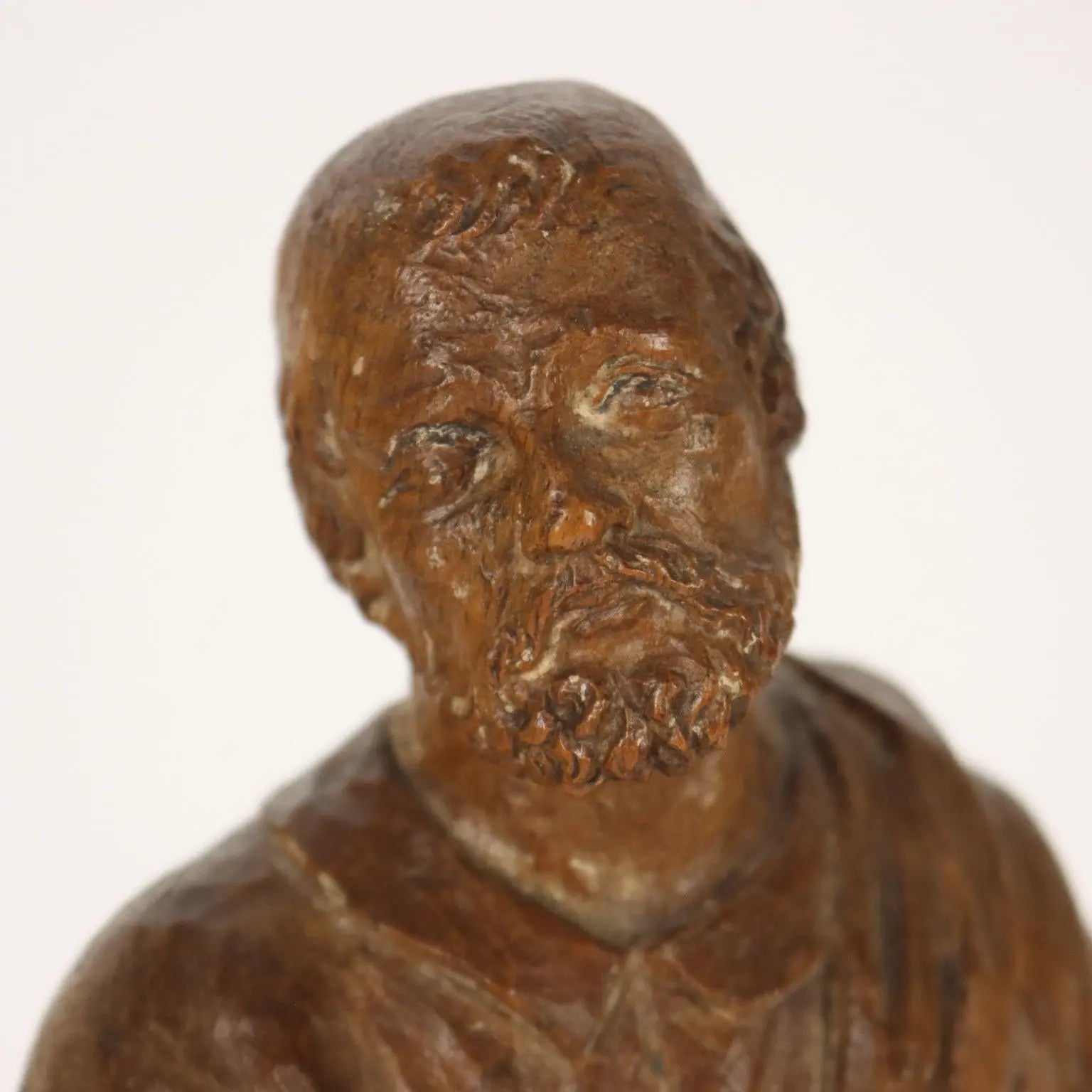 Antique Wooden Sculpture Philosopher Italy XVIII Century - Italy, XVIII Century | Antiques | Fancy Goods