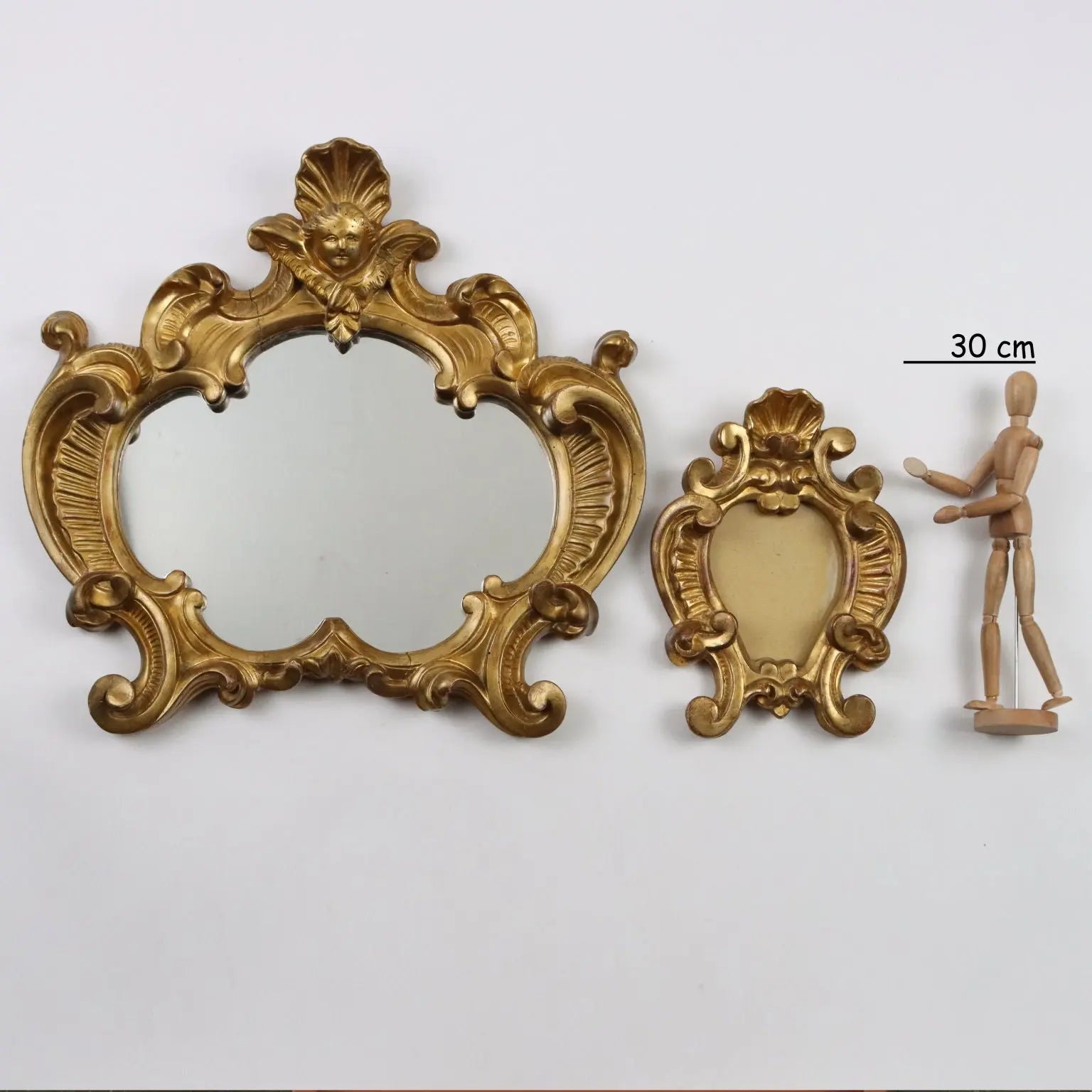 Antique Frame Tryptic Carved Wood Italy XX Century - Italy, XX Century | Antiques | Fancy Goods