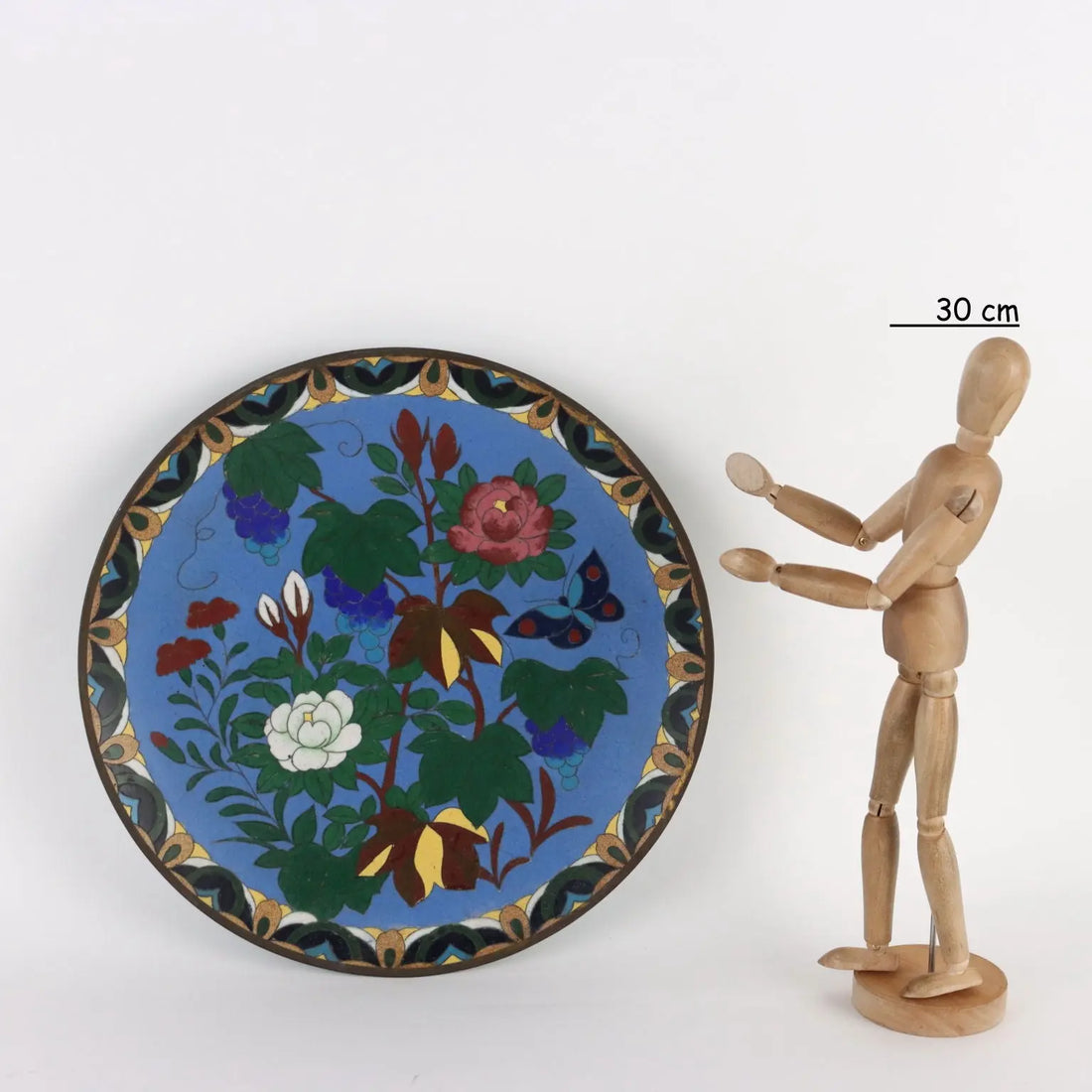 Antique Plate Copper Cloisonné Decorations Japan Meiji Era - Japan, Meiji Era | Antiques | Fancy Goods