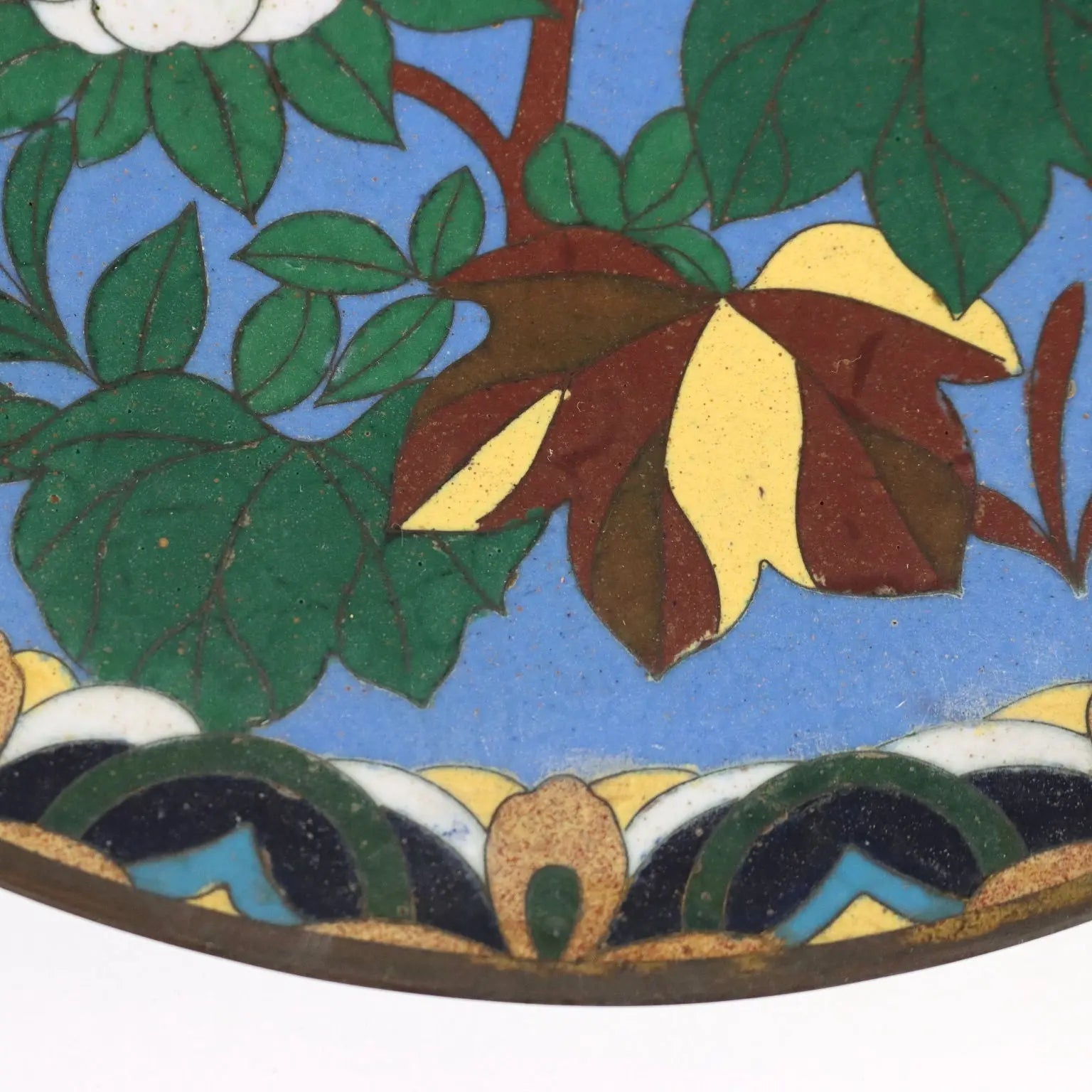 Antique Plate Copper Cloisonné Decorations Japan Meiji Era - Japan, Meiji Era | Antiques | Fancy Goods