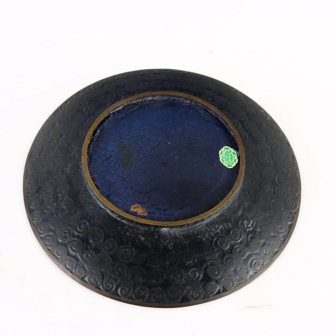 Antique Plate Copper with Cloisonné Decorations Japan Meiji Era - Japan, Meiji Era | Antiques | Fancy Goods