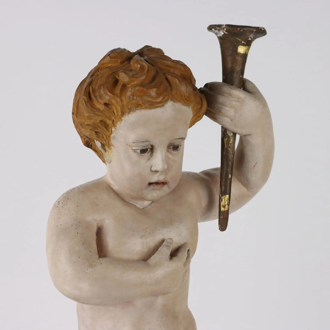Antique Sculpture Putto Carved and Gilded Wood Italy XIX Century - Italy, Second Half XIX Century | Antiques | Fancy Goods