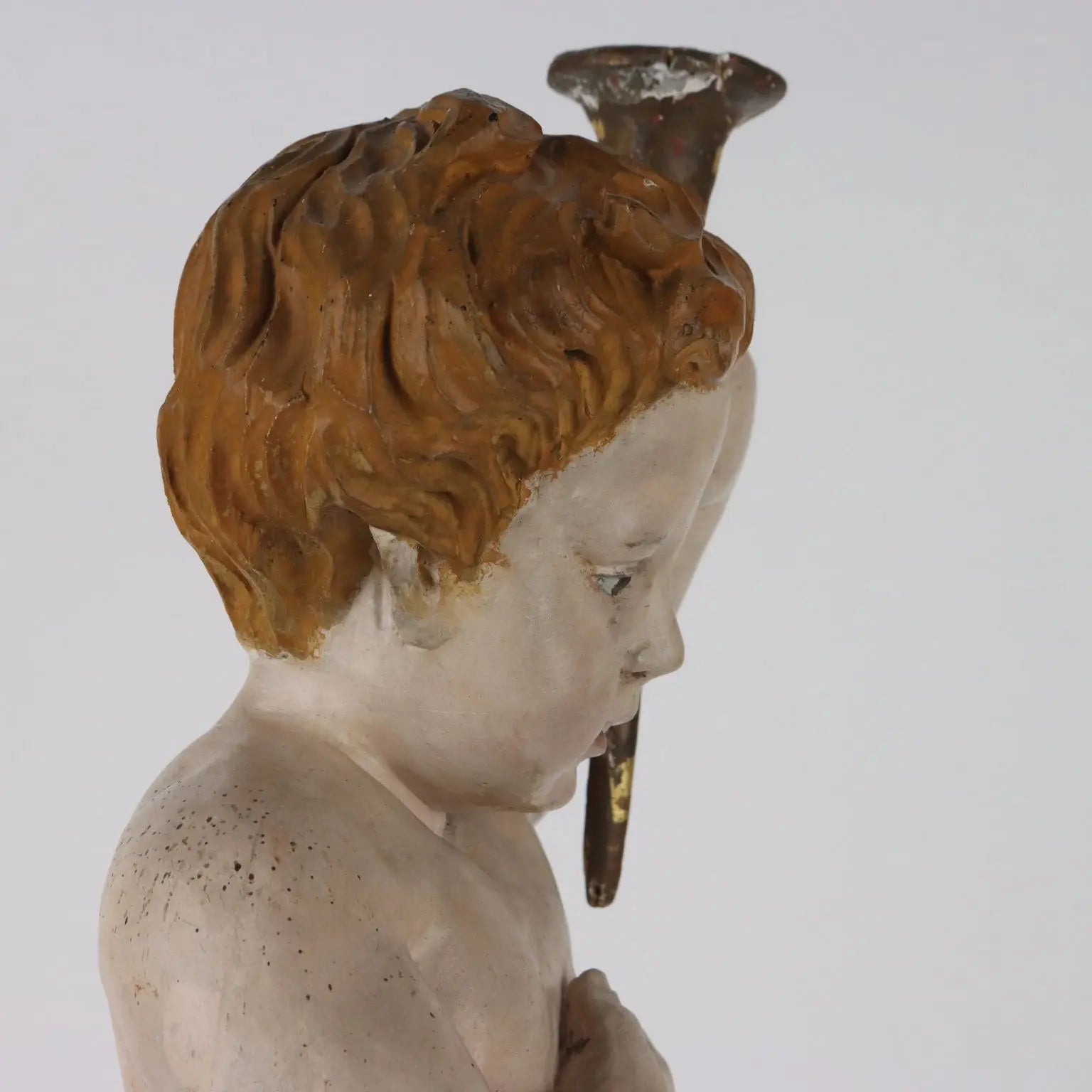 Antique Sculpture Putto Carved and Gilded Wood Italy XIX Century - Italy, Second Half XIX Century | Antiques | Fancy Goods