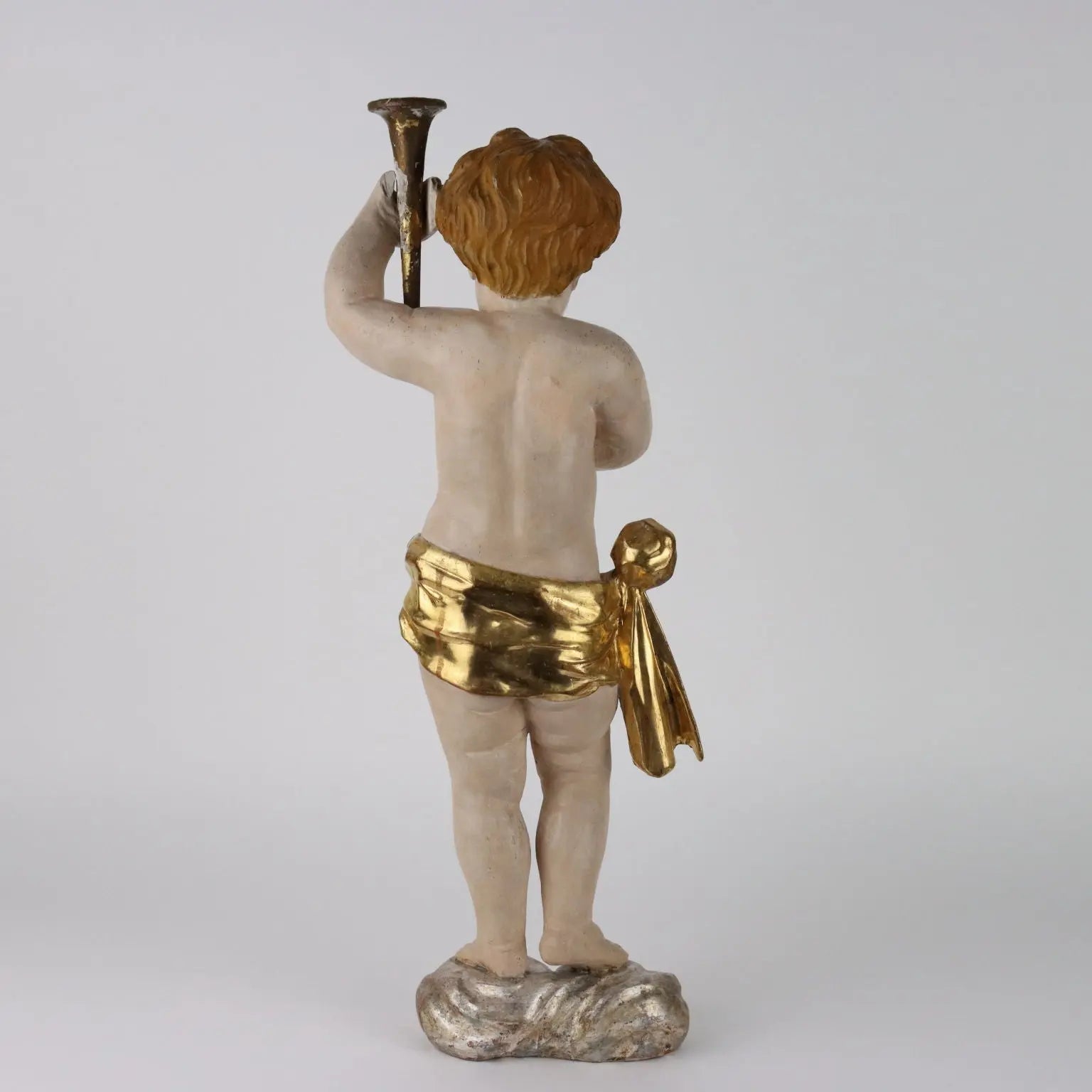 Antique Sculpture Putto Carved and Gilded Wood Italy XIX Century - Italy, Second Half XIX Century | Antiques | Fancy Goods
