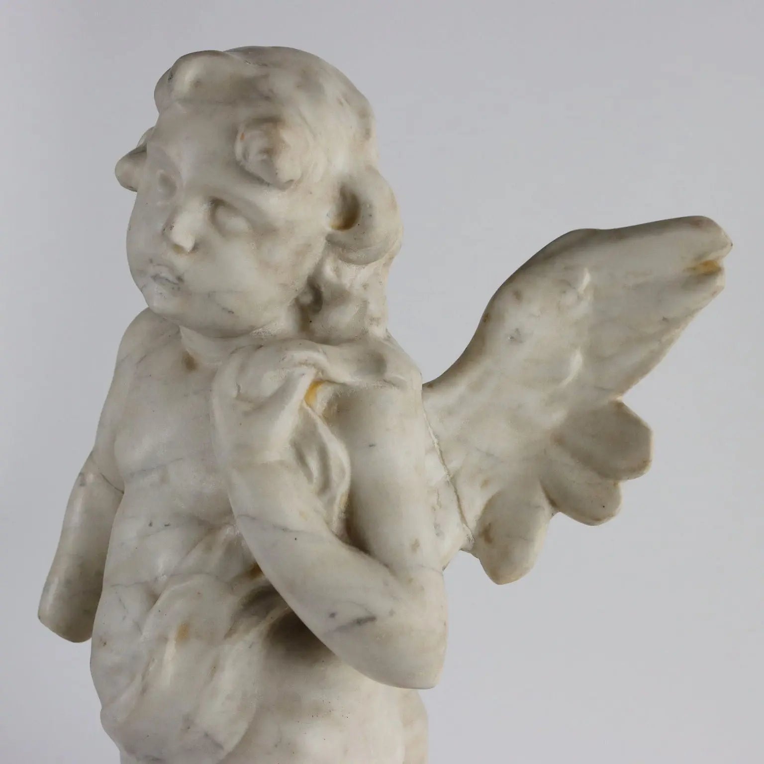 Antique Angel White Marble Italy Early XX Century - Italy, Early XX Century | Antiques | Fancy Goods