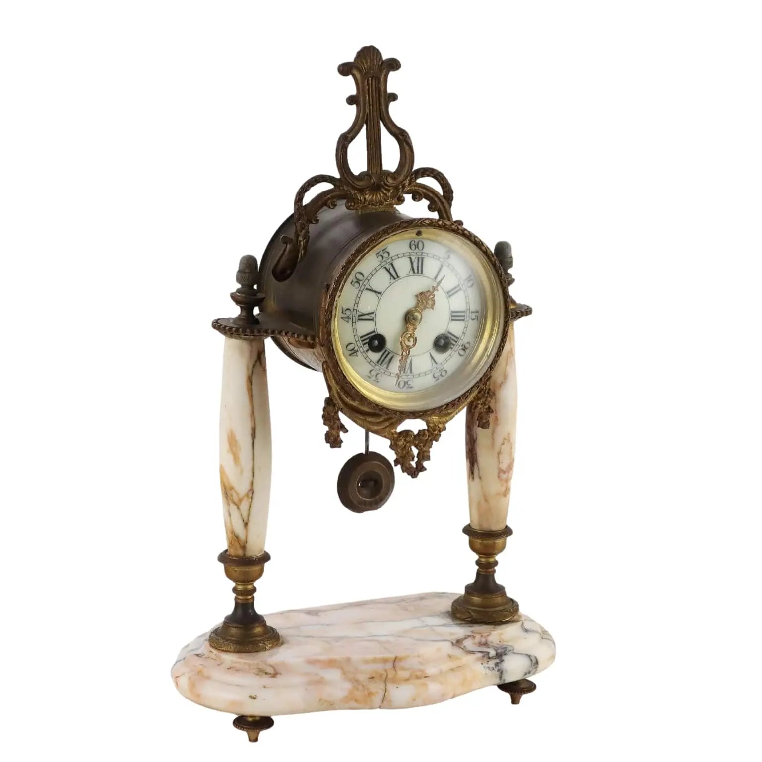 Antique Countertop Clock Marble Gilded Bronze France XIX Century - France, Late XIX Century | Antiques | Fancy Goods