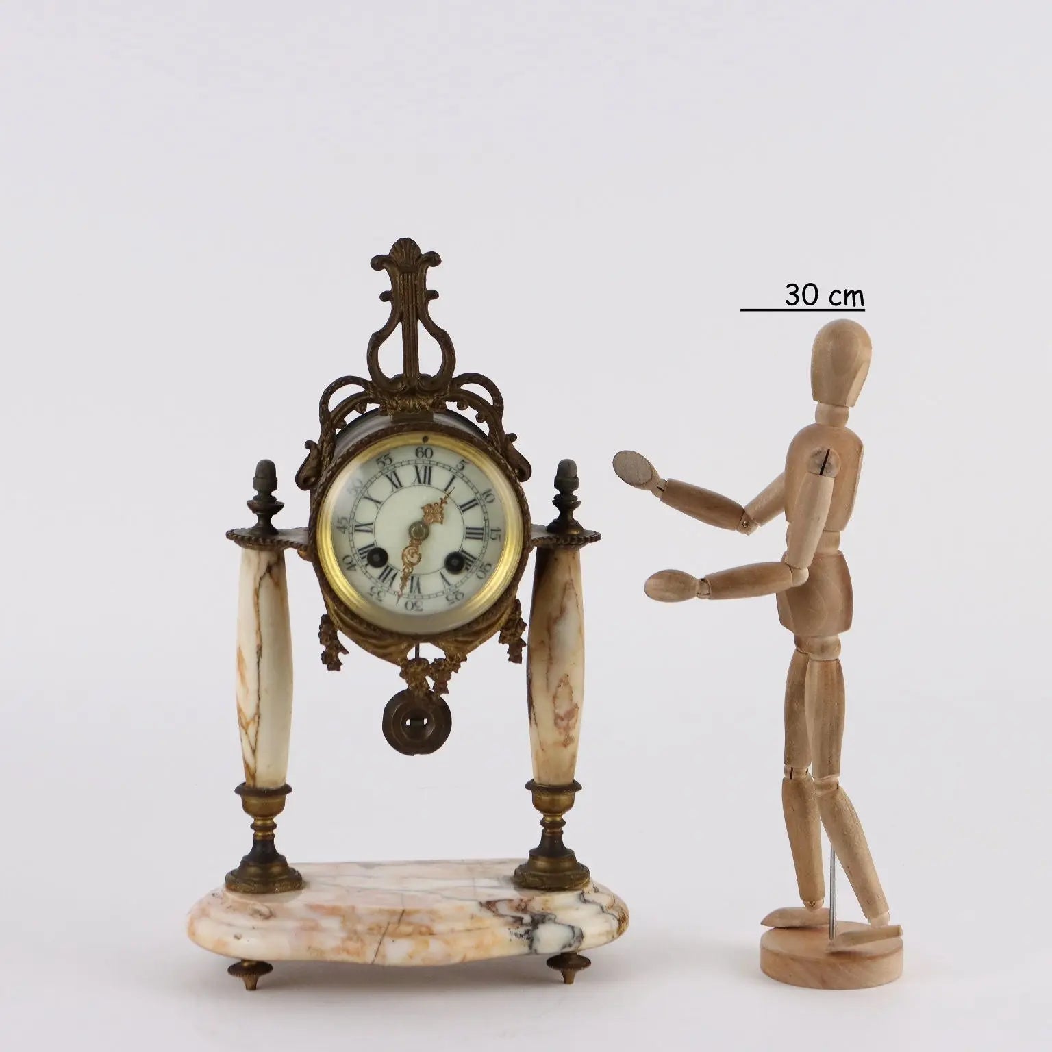 Antique Countertop Clock Marble Gilded Bronze France XIX Century - France, Late XIX Century | Antiques | Fancy Goods