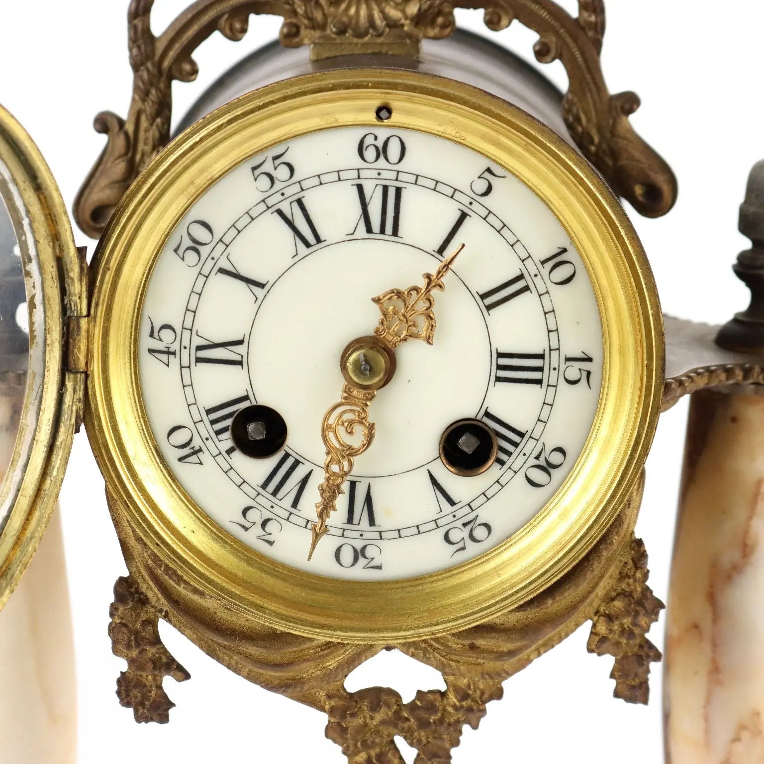 Antique Countertop Clock Marble Gilded Bronze France XIX Century - France, Late XIX Century | Antiques | Fancy Goods