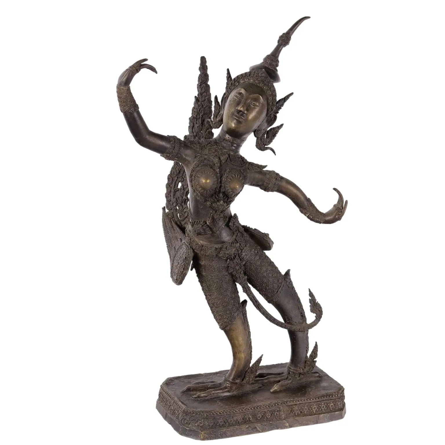 Antique Bronze Sculpture Nymph Thailand XX Century - Thailand, XX Century | Antiques | Fancy Goods