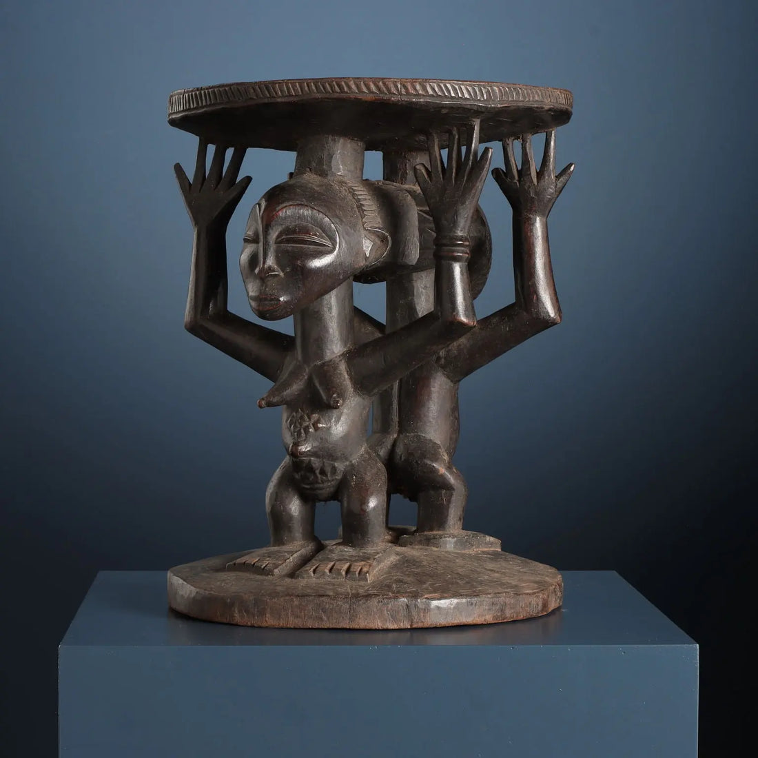 Chief's Seat Ancestors Wood Congo XX Century