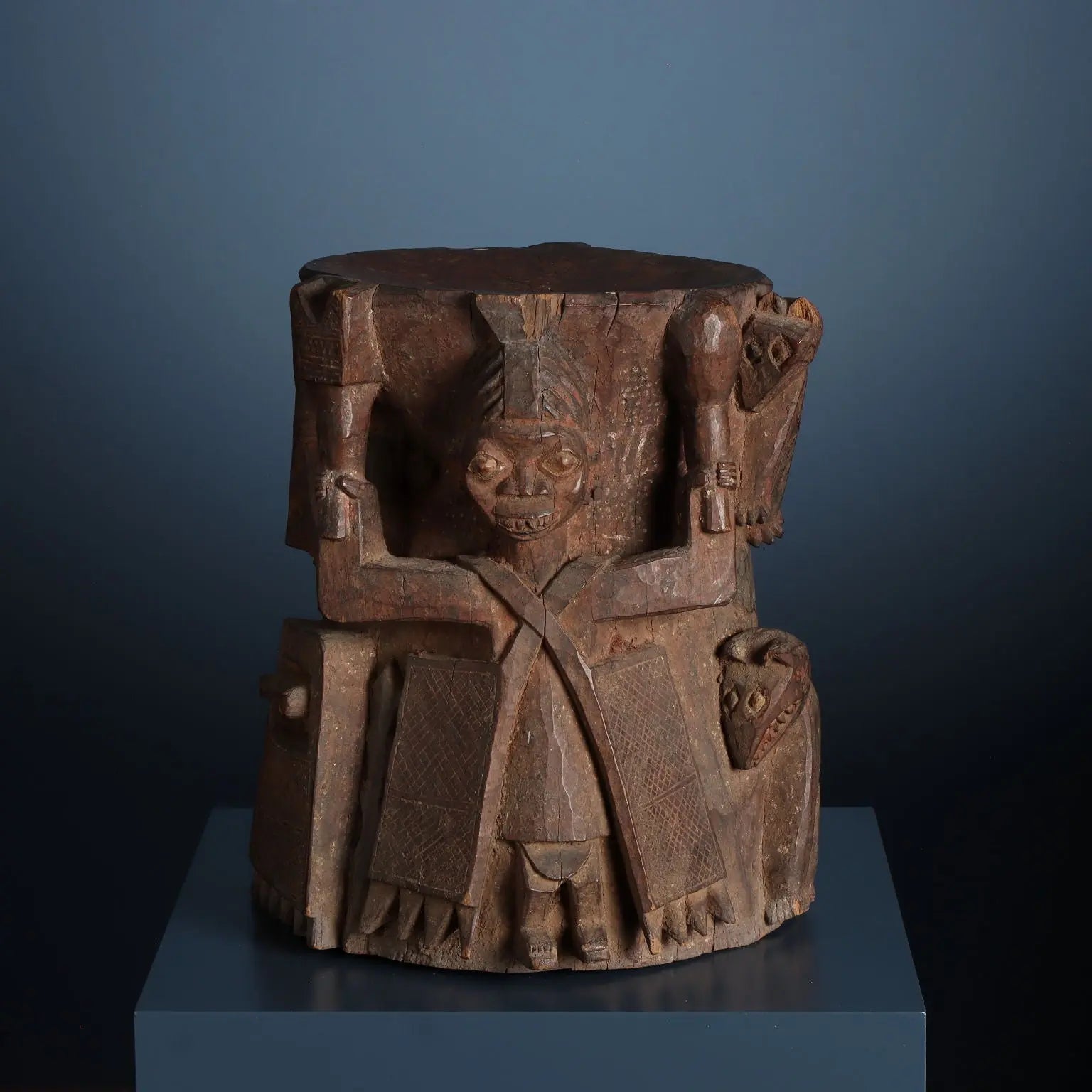 Antique Shango Altar Wood Yoruba Art Nigeria XX Century