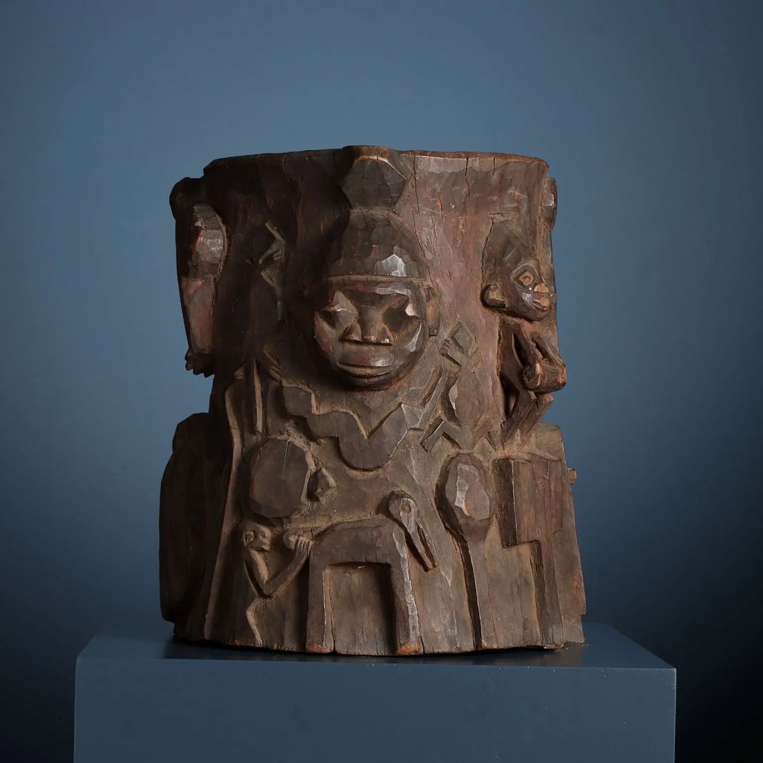 Antique Shango Altar Wood Yoruba Art Nigeria XX Century