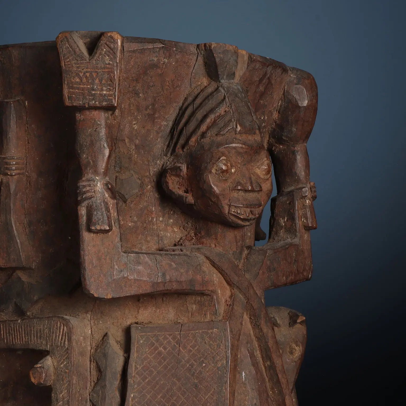 Antique Shango Altar Wood Yoruba Art Nigeria XX Century