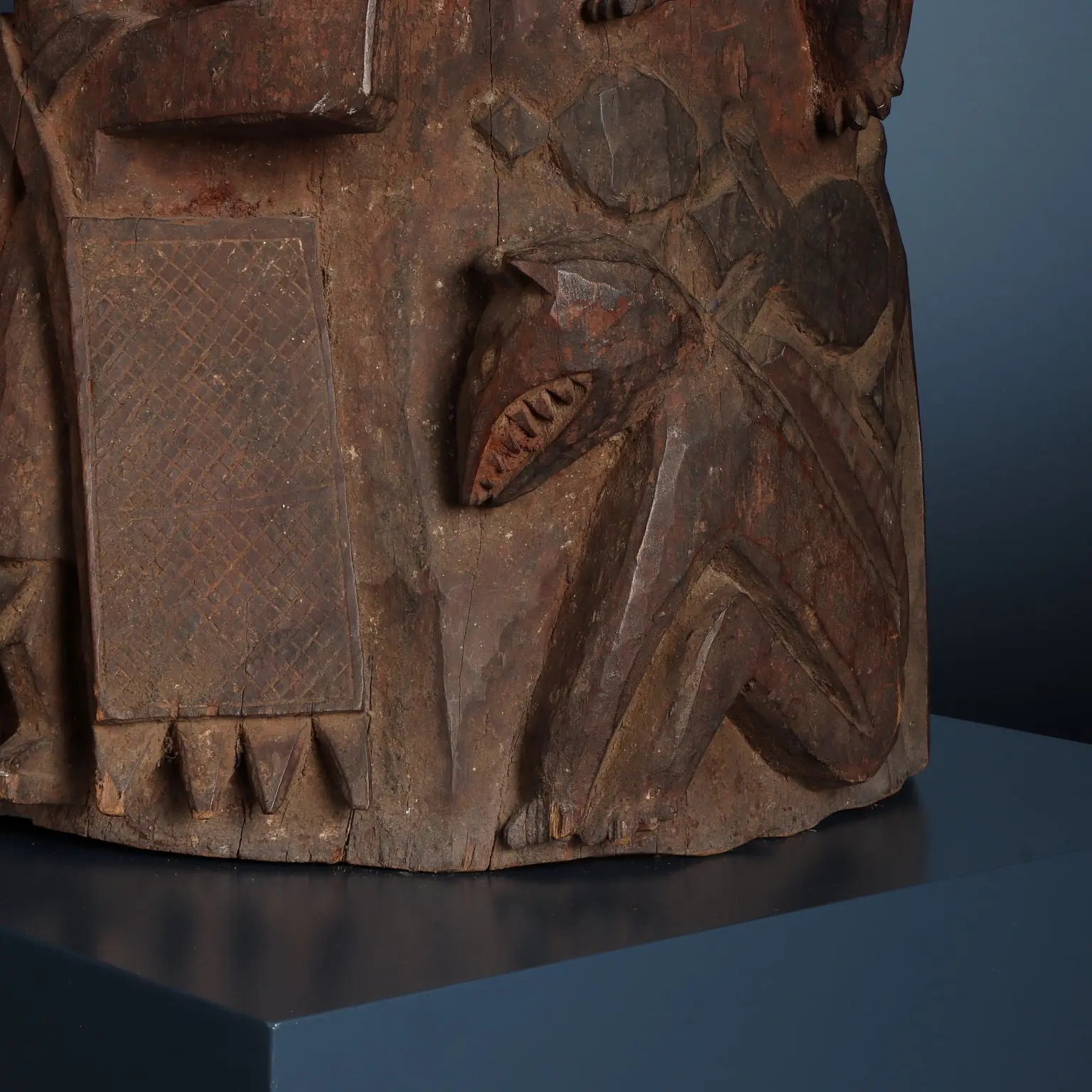 Antique Shango Altar Wood Yoruba Art Nigeria XX Century
