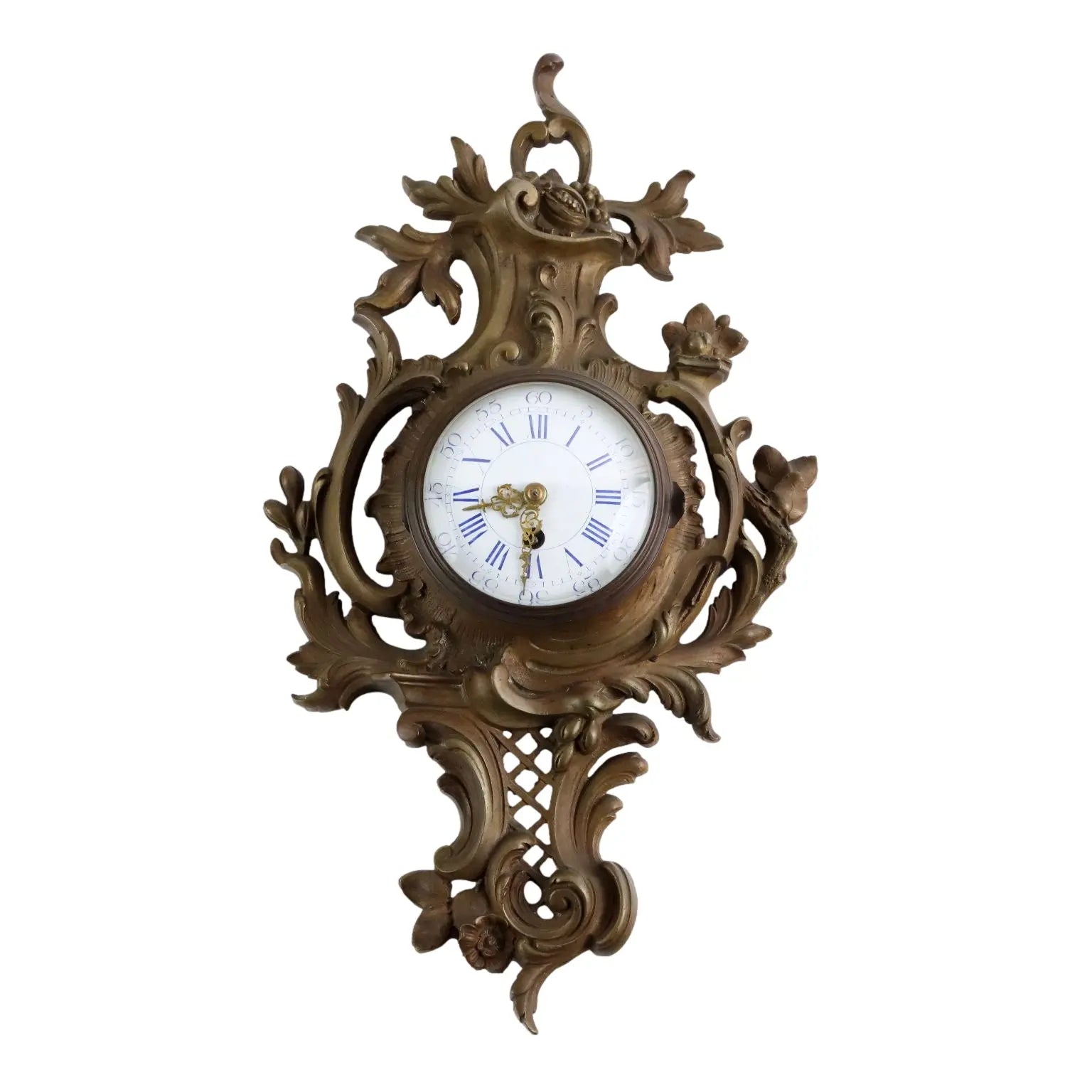 Antique Wall Clock Gilded Bronze France 1921 - France, 1921 | Antiques | Fancy Goods