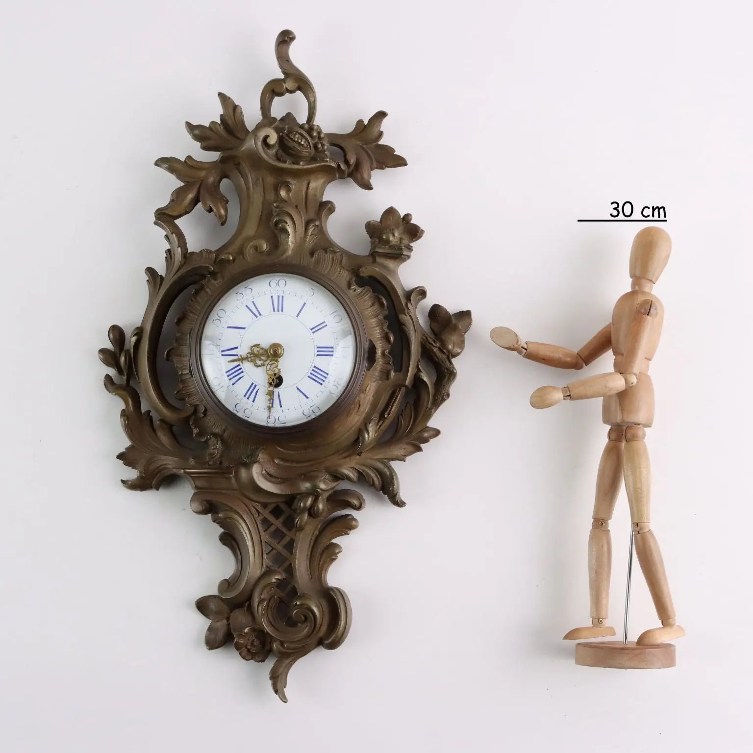 Antique Wall Clock Gilded Bronze France 1921 - France, 1921 | Antiques | Fancy Goods