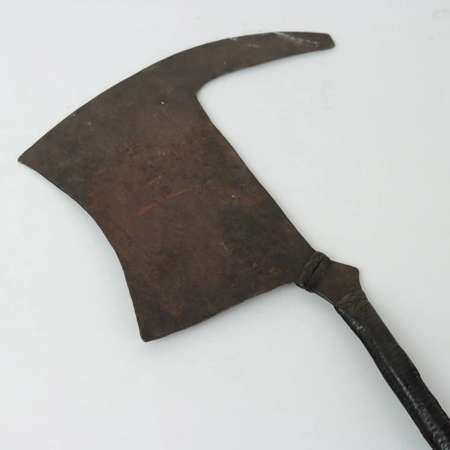 Antique Manzhi Dance Ceremonial Axe Iron Leather Africa XX Century - Africa Third Quarter of the XX Century | Antiques | Fancy Goods