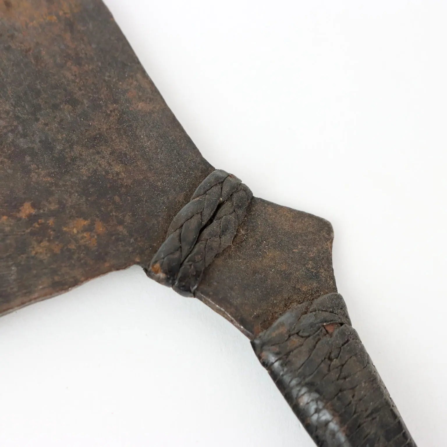 Antique Manzhi Dance Ceremonial Axe Iron Leather Africa XX Century - Africa Third Quarter of the XX Century | Antiques | Fancy Goods