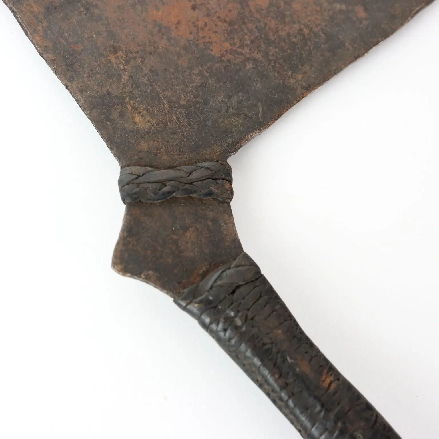 Antique Manzhi Dance Ceremonial Axe Iron Leather Africa XX Century - Africa Third Quarter of the XX Century | Antiques | Fancy Goods