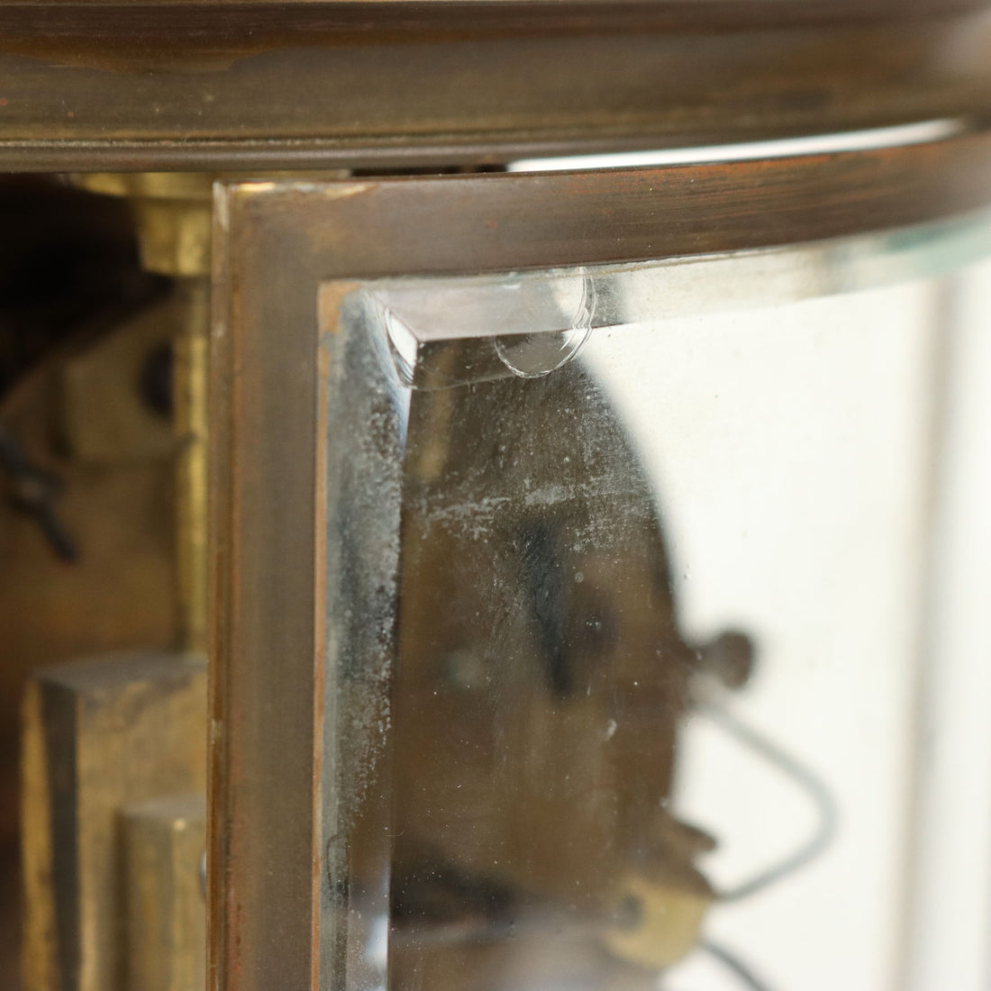 Antique Desk Clock Bronze Glass Decorations France XX Century - France, Early XX Century | Antiques  Fancy Goods