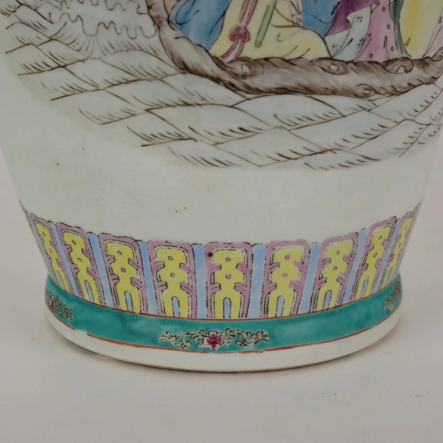 Antique Vases Painted Porcelain Wood Italy XX Century - China, Late XX Century | Antiques | Fancy Goods