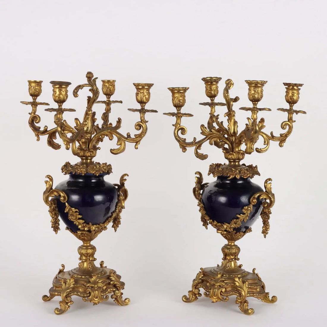 Antique Triptych Clock Bronze Porcelain Decorations XIX Century - France, Late XIX Century | Antiques | Fancy Goods