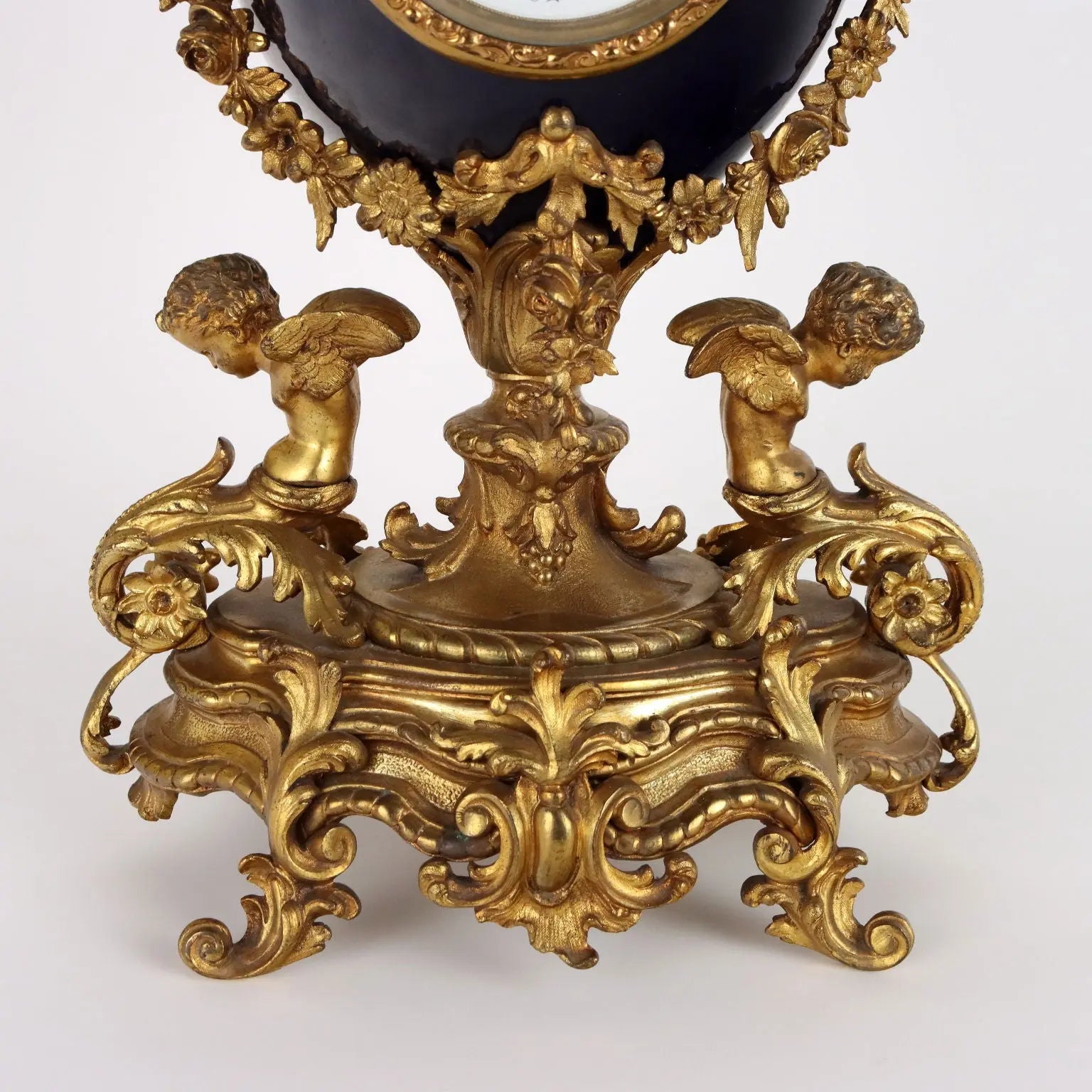 Antique Triptych Clock Bronze Porcelain Decorations XIX Century - France, Late XIX Century | Antiques | Fancy Goods