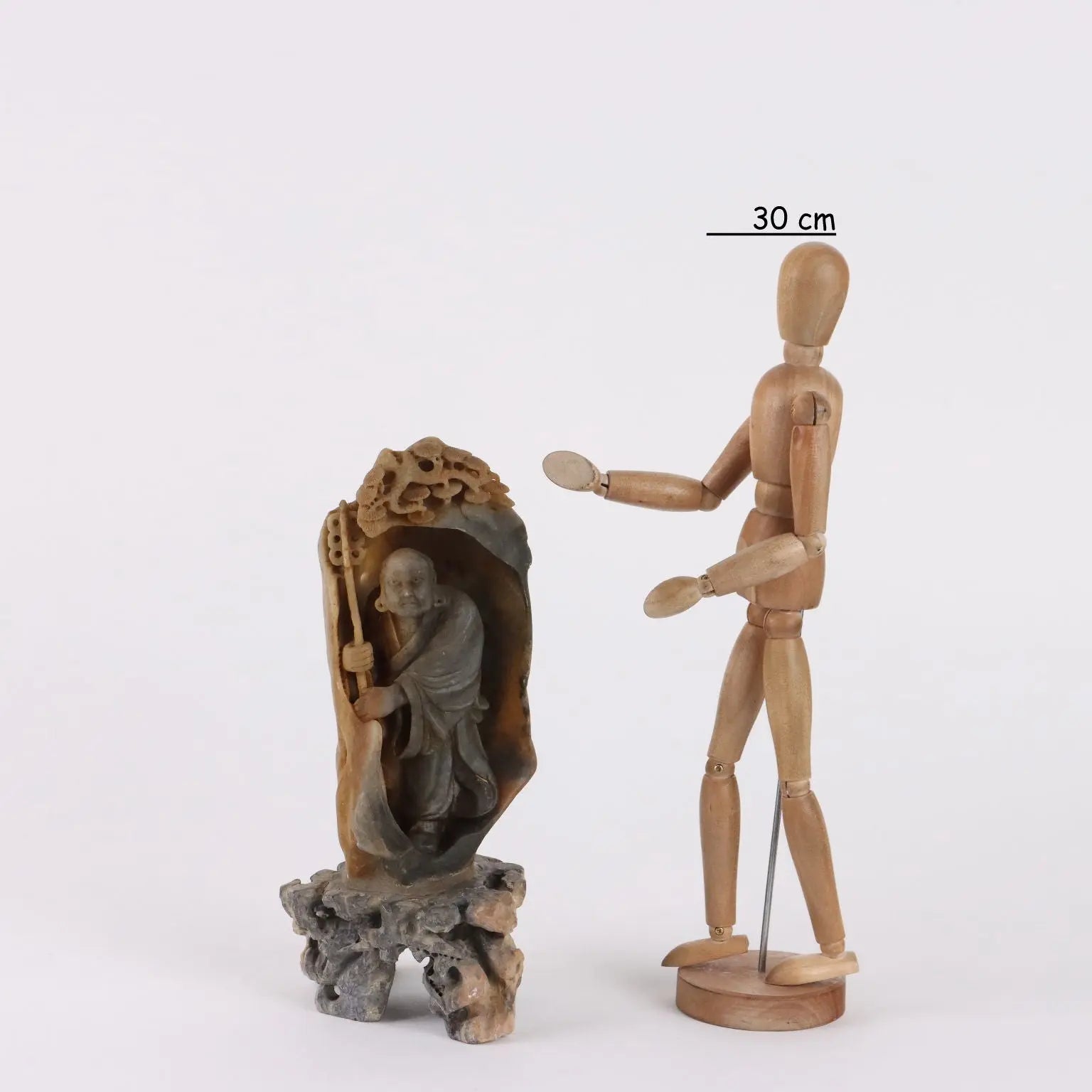 Antique Sculpture Lohan Soapstone Rock China XX Century - China, XX Century | Antiques | Fancy Goods