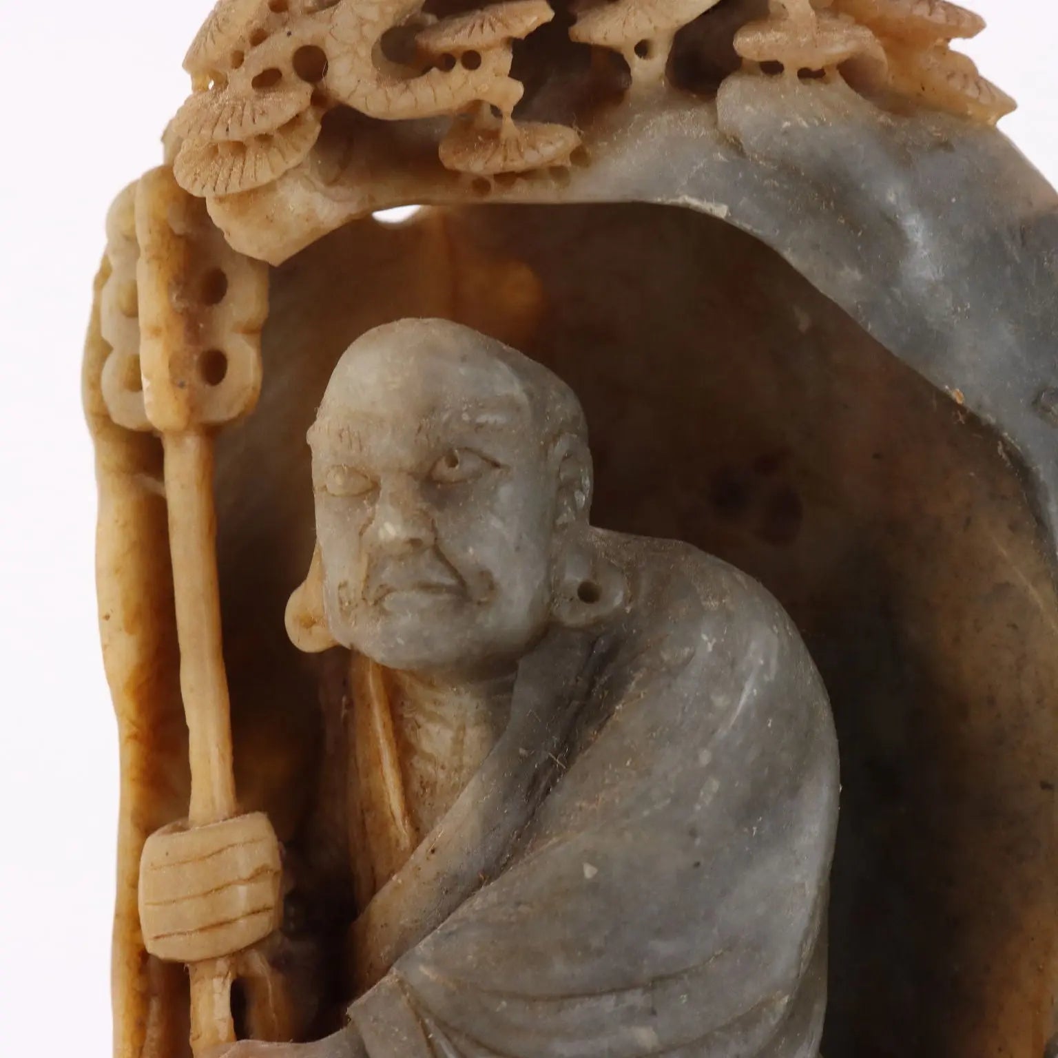 Antique Sculpture Lohan Soapstone Rock China XX Century - China, XX Century | Antiques | Fancy Goods