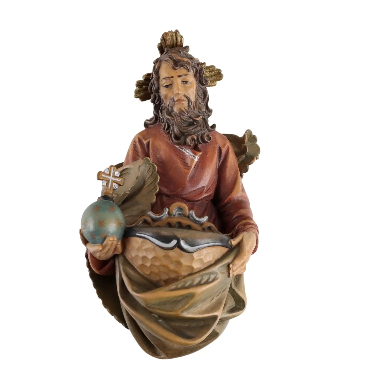 Antique Holy Water Stoup Religious Subject Italy XX Century - Italy, XX-XXI Century | Antiques | Fancy Goods